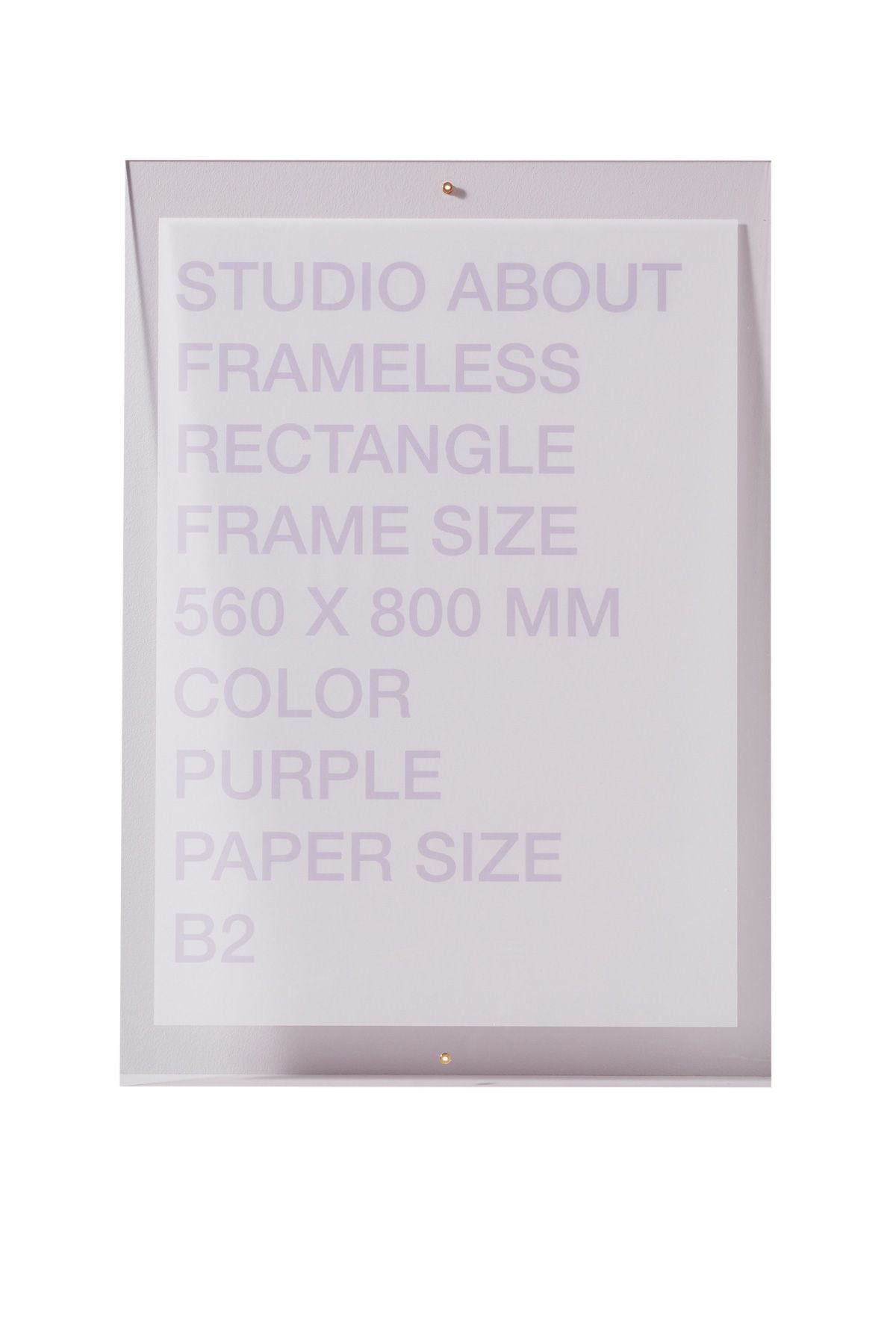[product_category]-Studio About Frameless Frame B2 Rectangle, Purple-Studio About-5714356015155-560800B2P-STU-1
