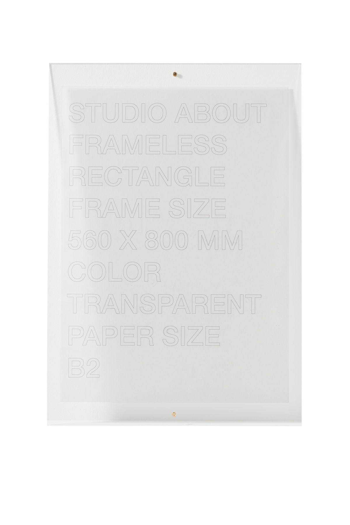 [product_category]-Studio About Frameless Frame B2 Rectangle, Transparent-Studio About-5714356015148-560800B2T-STU-1