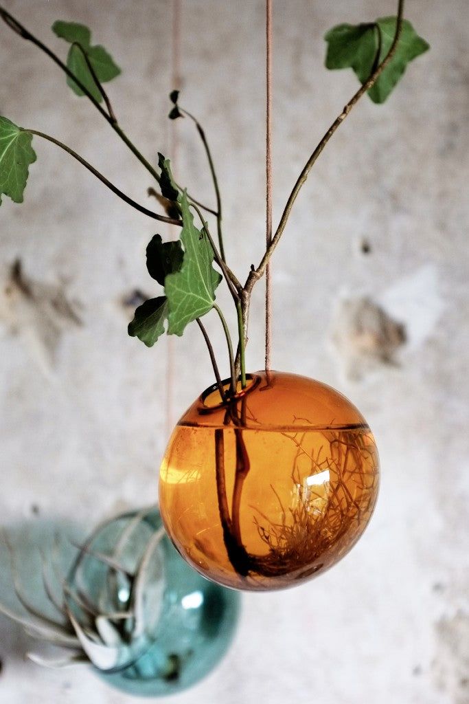 [product_category]-Studio About Hanging Flower Bubble Vase Medium, Amber-Studio About-5714356002001-11020A-STU-5