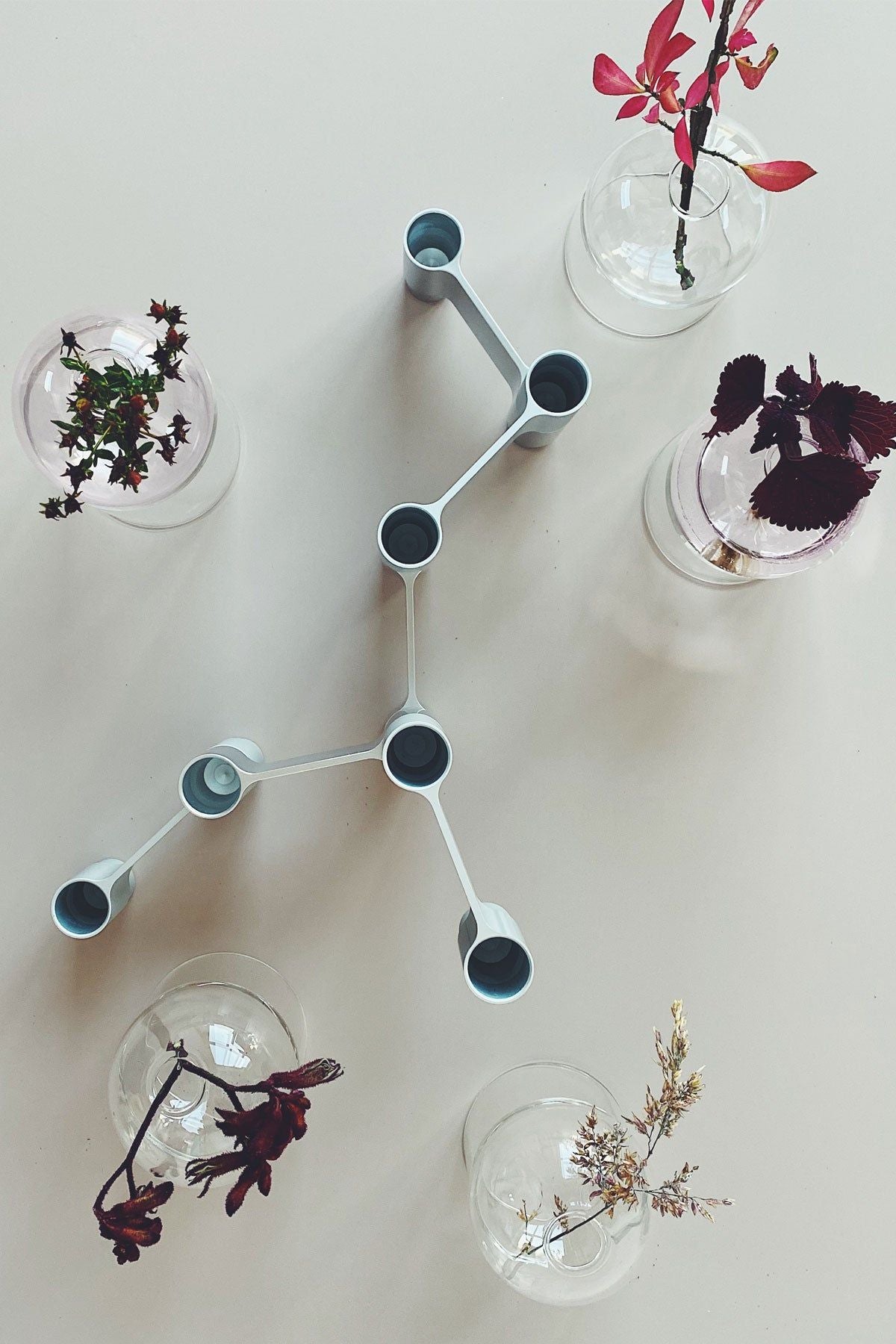 [product_category]-Studio About Link Candle Holder, Matt Aluminium-Studio About-5714356011003-11060M-STU-5