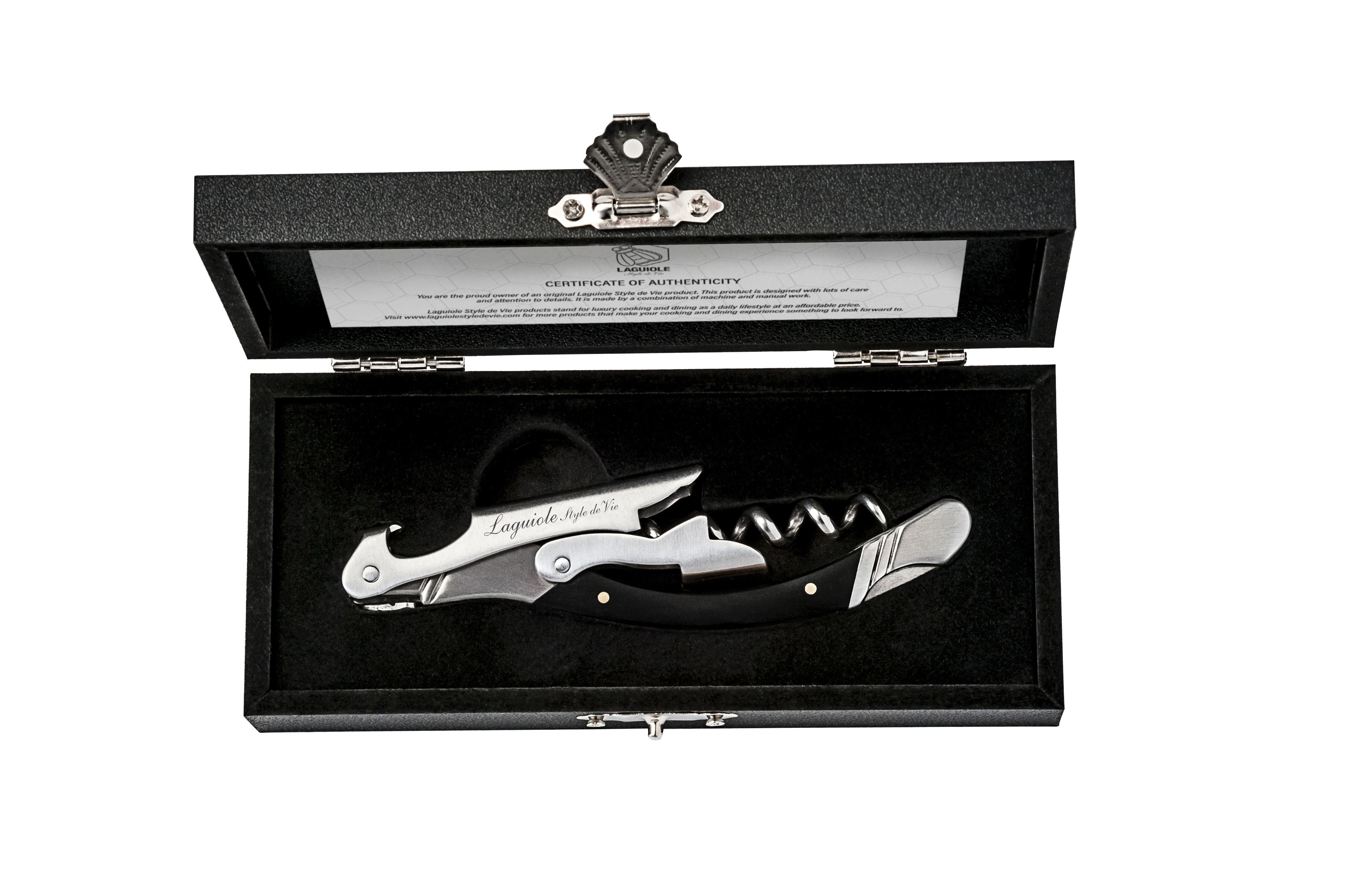 [product_category]-Style De Vie Authentique Laguiole Luxury Line Corkscrew, Black Ebony Wood-Style de Vie Authentique-8718719300022-530504-STY-2