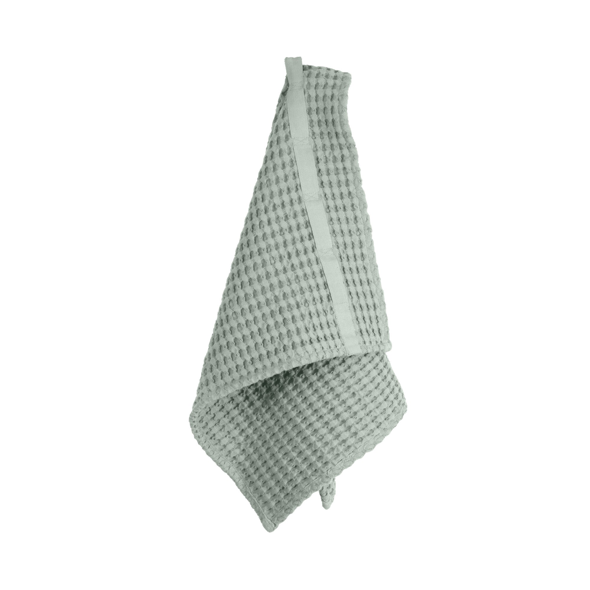 [product_category]-The Organic Company Big Waffle Hand Towel, Dusty Mint-The Organic Company-5711261019452-1020-410-THE-1
