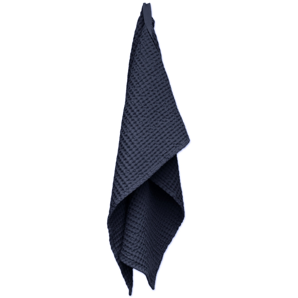 [product_category]-The Organic Company Big Waffle Large Hand Towel, Dark Blue-The Organic Company-5711261025200-1174-500-THE-1