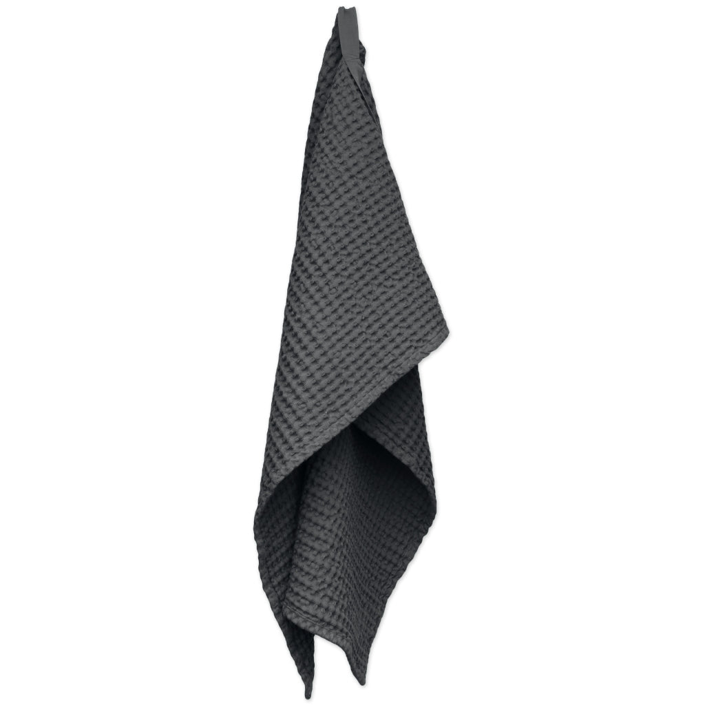 [product_category]-The Organic Company Big Waffle Large Hand Towel, Dark Grey-The Organic Company-5711261024906-1174-110-THE-1