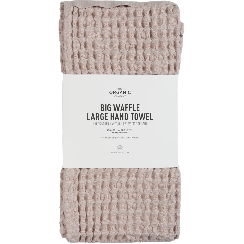 [product_category]-The Organic Company Big Waffle Large Hand Towel, Dusty Lavender-The Organic Company-5711261025101-1174-340-THE-2
