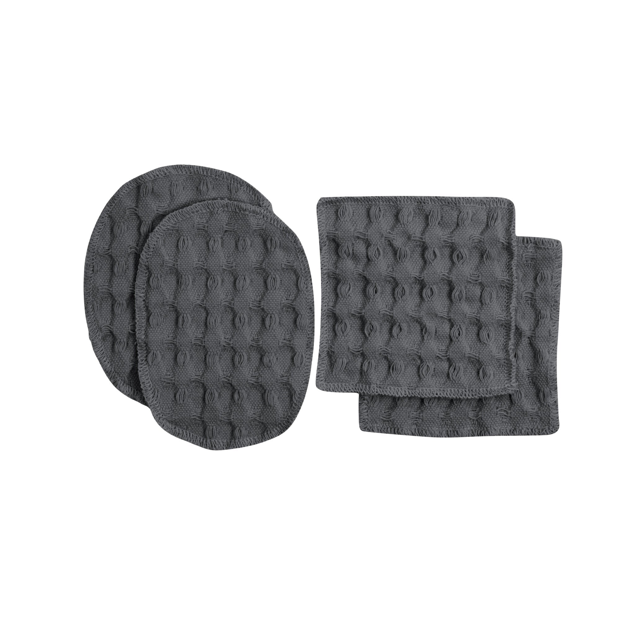 [product_category]-The Organic Company Big Waffle Makeup Pads, Dark Grey-The Organic Company-5711261003444-1017-110-THE-1