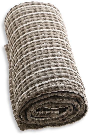 [product_category]-The Organic Company Big Waffle Towel And Blanket, Clay/Stone-The Organic Company-5711261000412-1029-226-THE-2