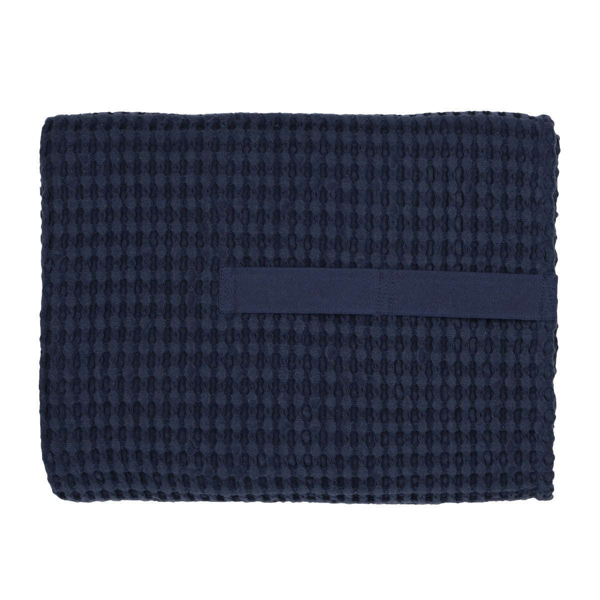 [product_category]-The Organic Company Big Waffle Towel And Blanket, Dark Blue-The Organic Company-5711261001211-1029-500-THE-2