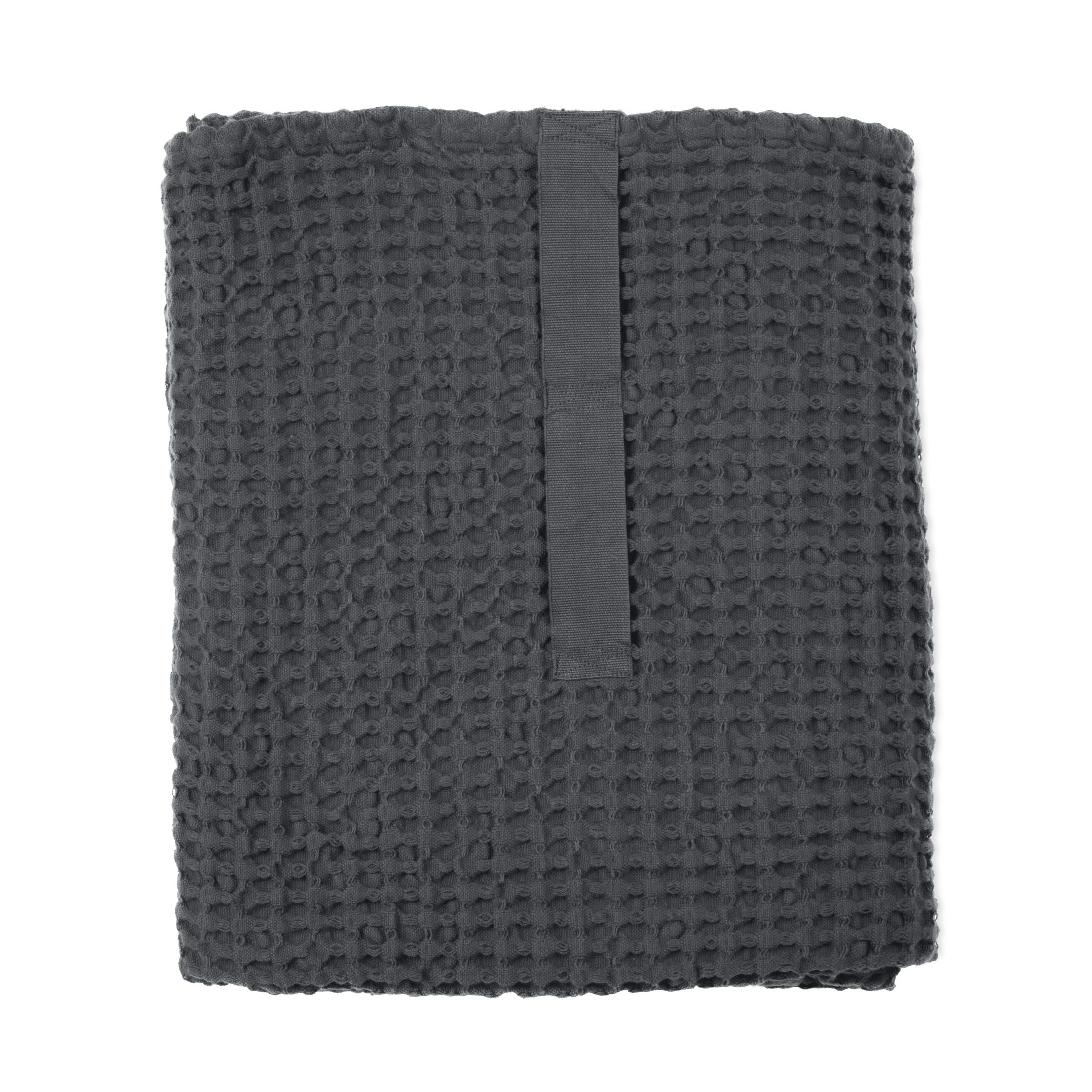 [product_category]-The Organic Company Big Waffle Towel And Blanket, Dark Grey-The Organic Company-5711261001198-1029-110-THE-1