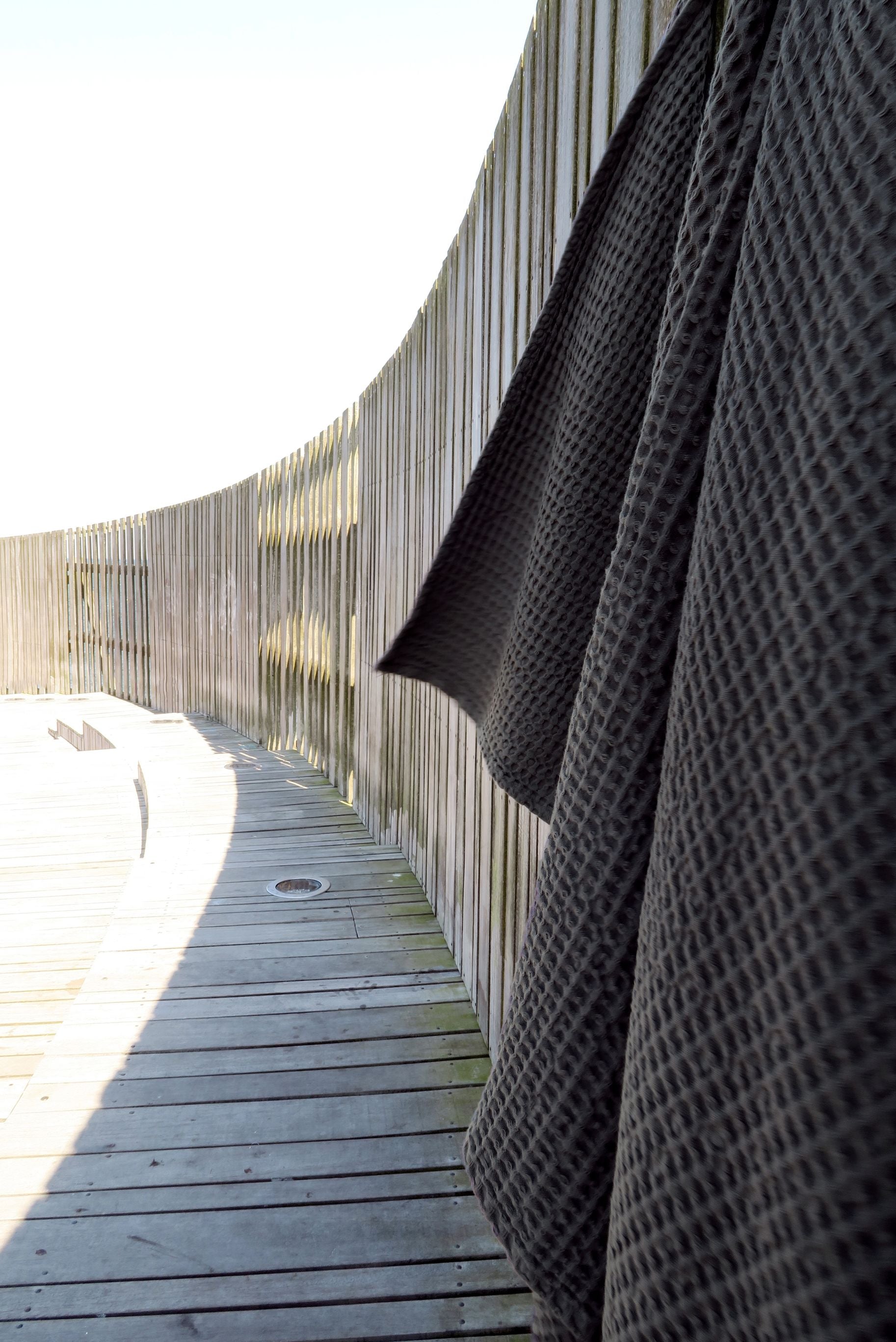 [product_category]-The Organic Company Big Waffle Towel And Blanket, Dark Grey-The Organic Company-5711261001198-1029-110-THE-3