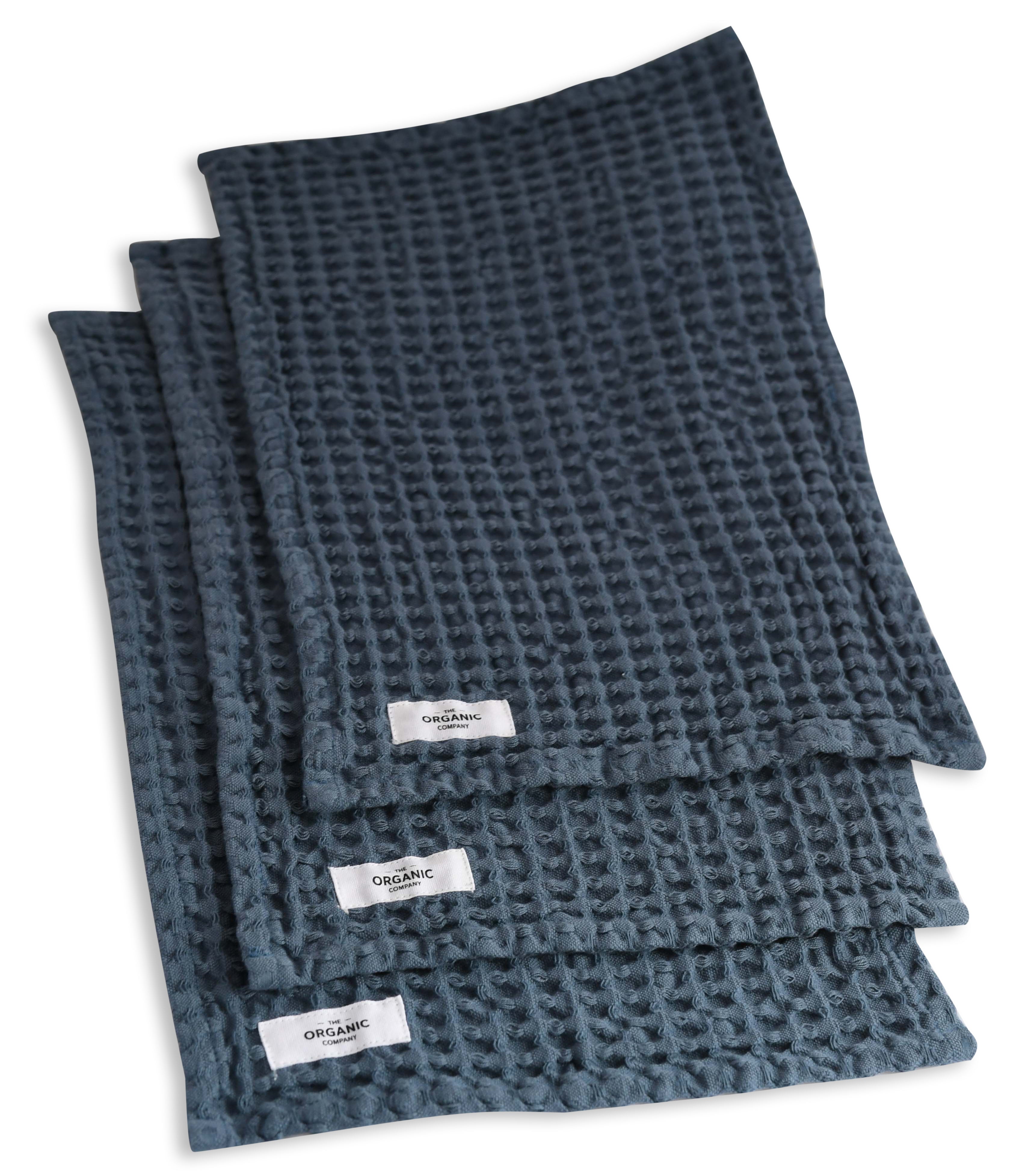 [product_category]-The Organic Company Big Waffle Wash Cloth 3 Pcs., Grey Blue-The Organic Company-5711261000498-1190-510-THE-2