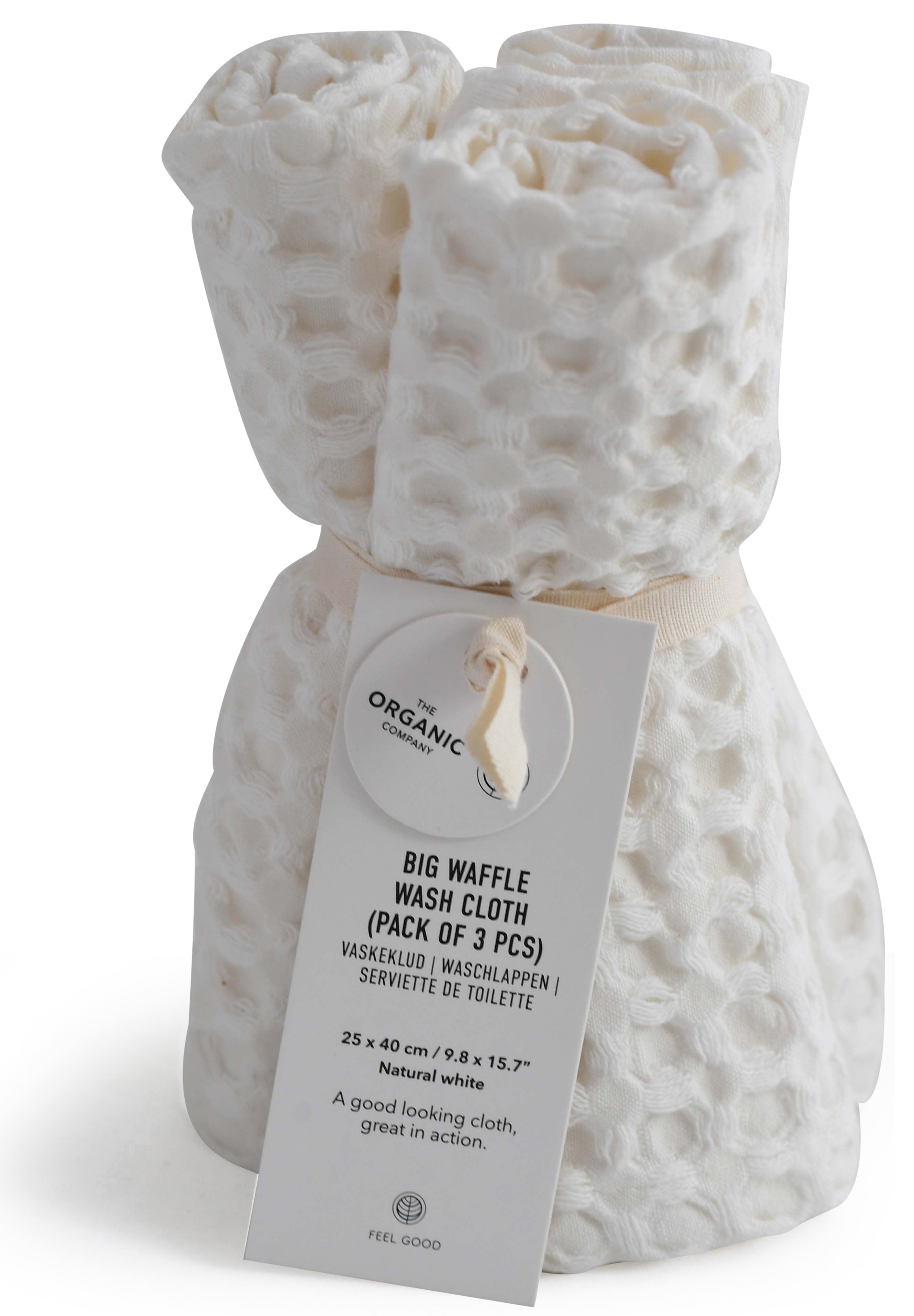 [product_category]-The Organic Company Big Waffle Wash Cloth 3 Pcs., Natural White-The Organic Company-5711261000580-1190-200-THE-1