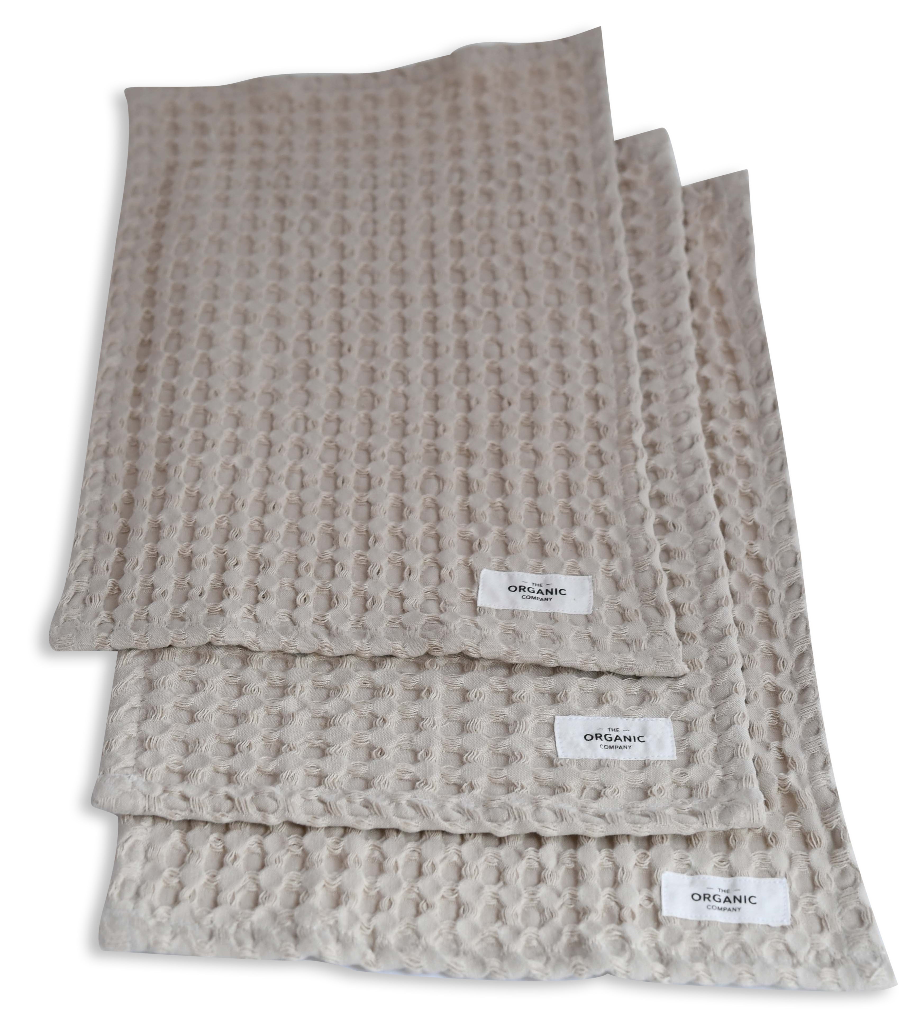 [product_category]-The Organic Company Big Waffle Wash Cloth 3 Pcs., Stone-The Organic Company-5711261000573-1190-202-THE-2