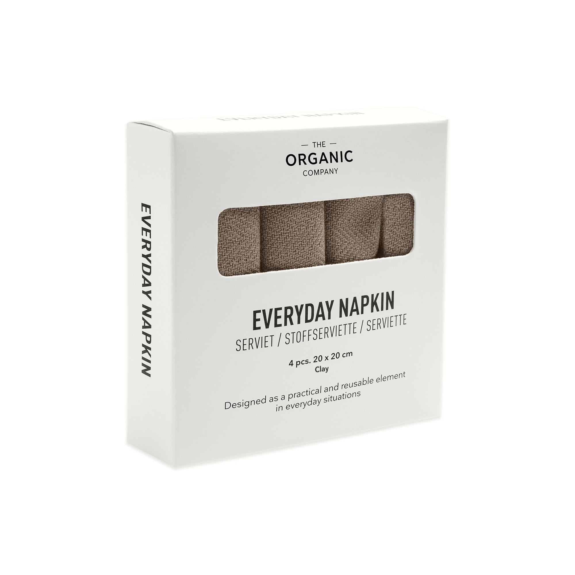 [product_category]-The Organic Company Everyday Napkin, Clay-The Organic Company-5711261003260-1073-225-THE-4