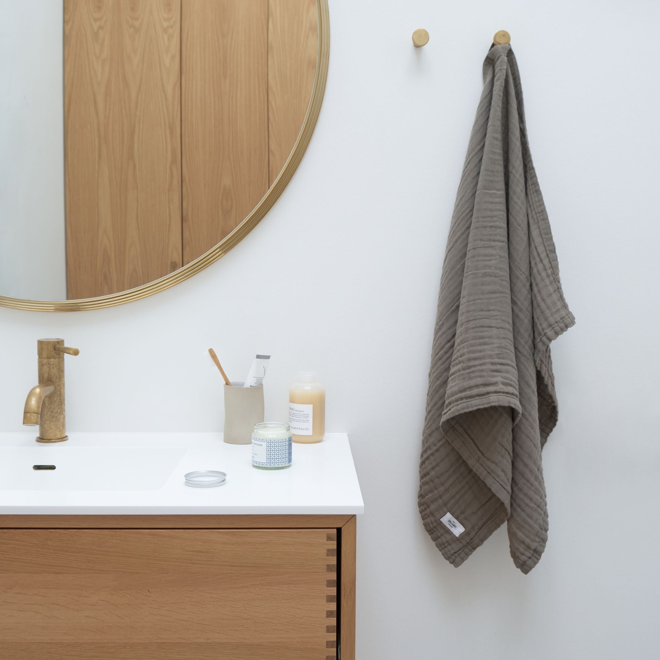 [product_category]-The Organic Company Fine Hand Towel, Clay-The Organic Company-5711261018370-1131-225-THE-3