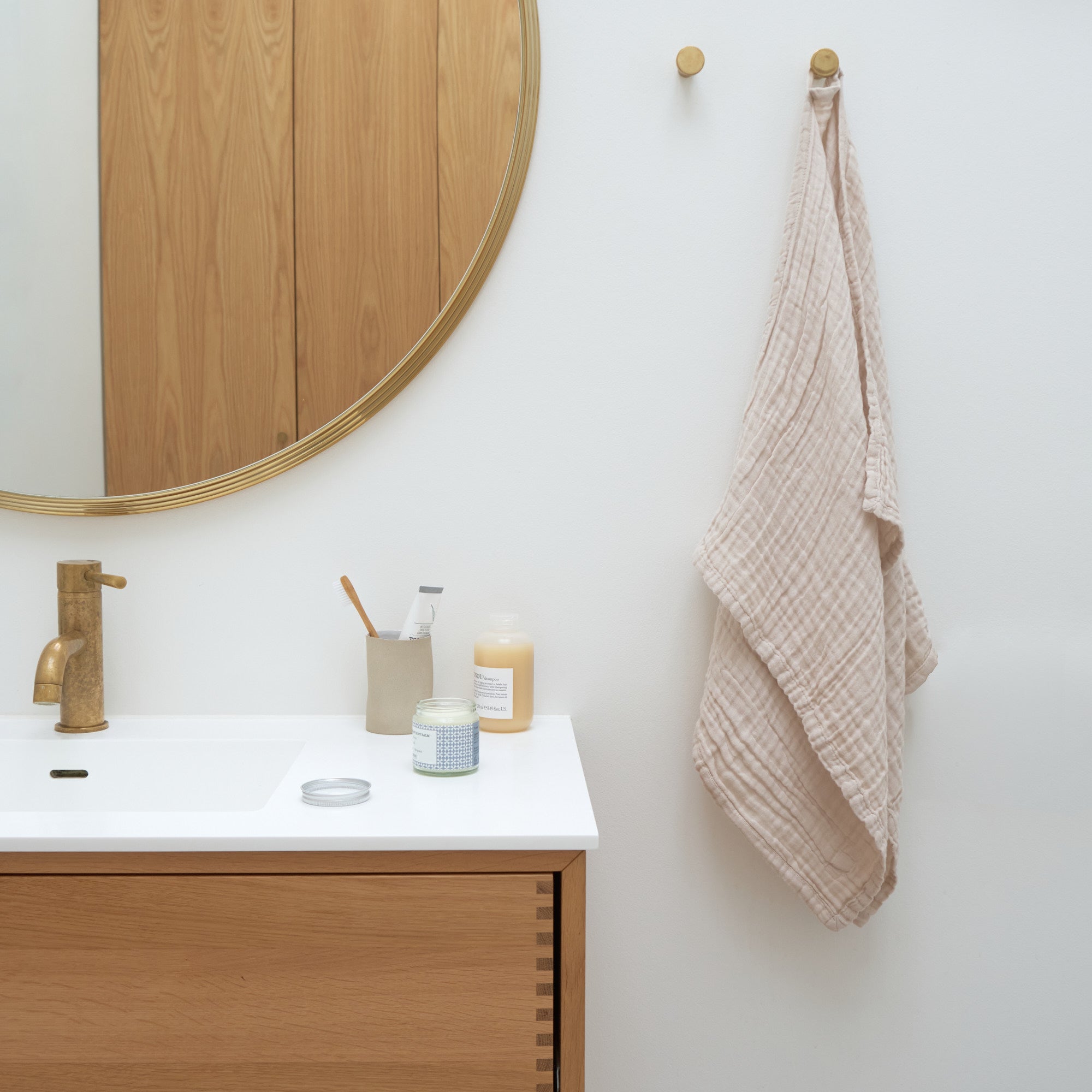 [product_category]-The Organic Company Fine Hand Towel, Stone-The Organic Company-5711261017724-1131-202-THE-2