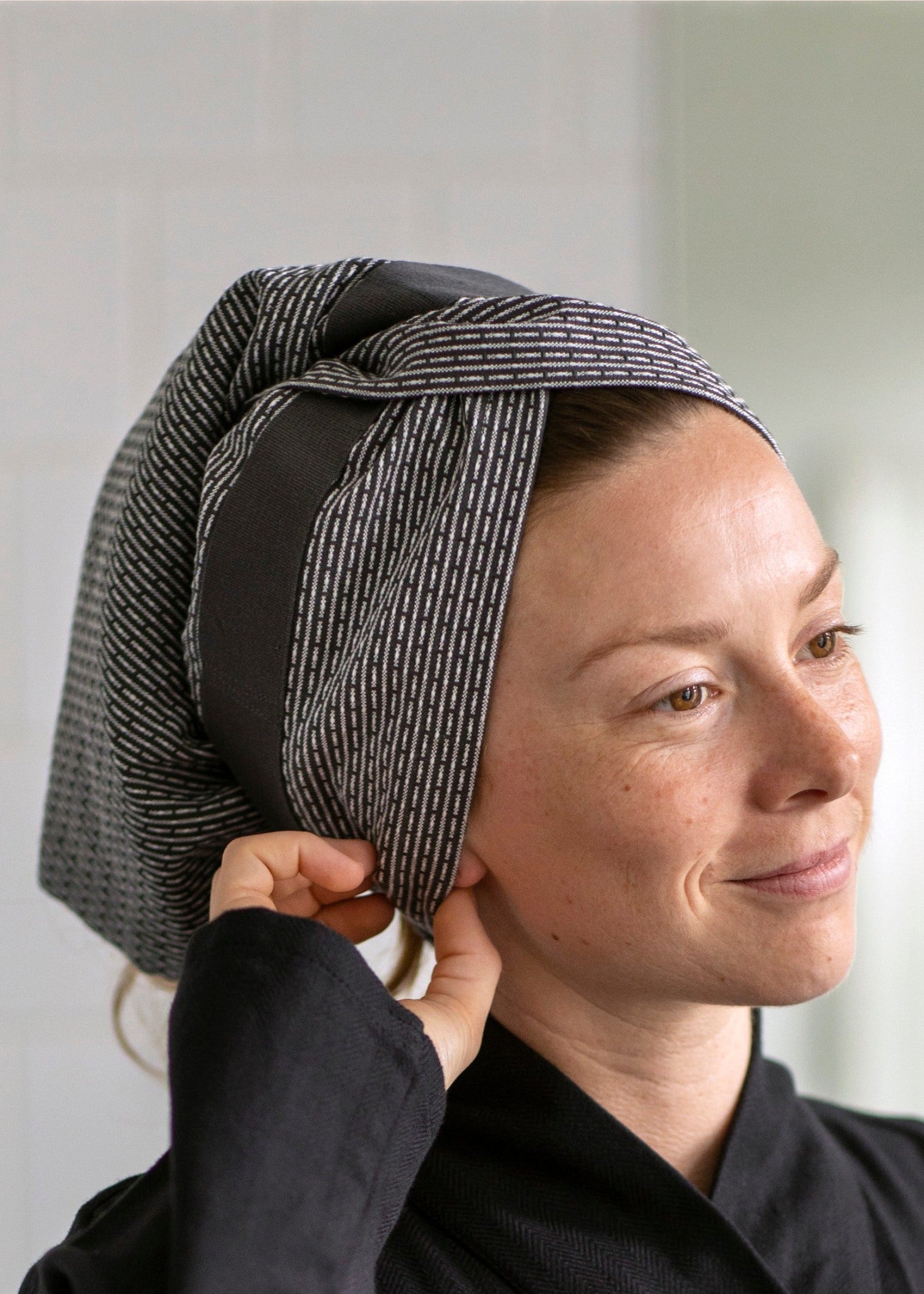 [product_category]-The Organic Company Hand Hair Towel, Grey Blue Stone-The Organic Company-5711261014914-1023-511-THE-2