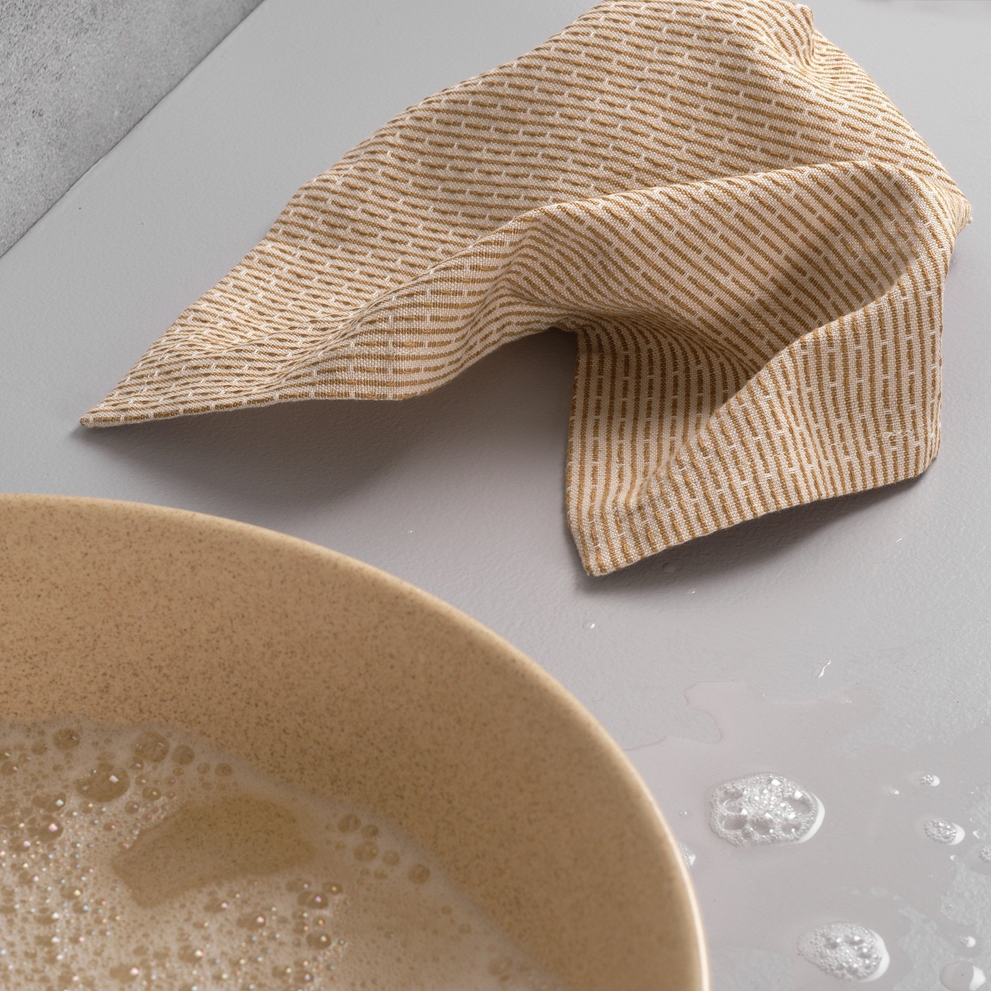 [product_category]-The Organic Company Kitchen Cloth, Stone/Khaki-The Organic Company-5711261003918-1048-214-THE-2