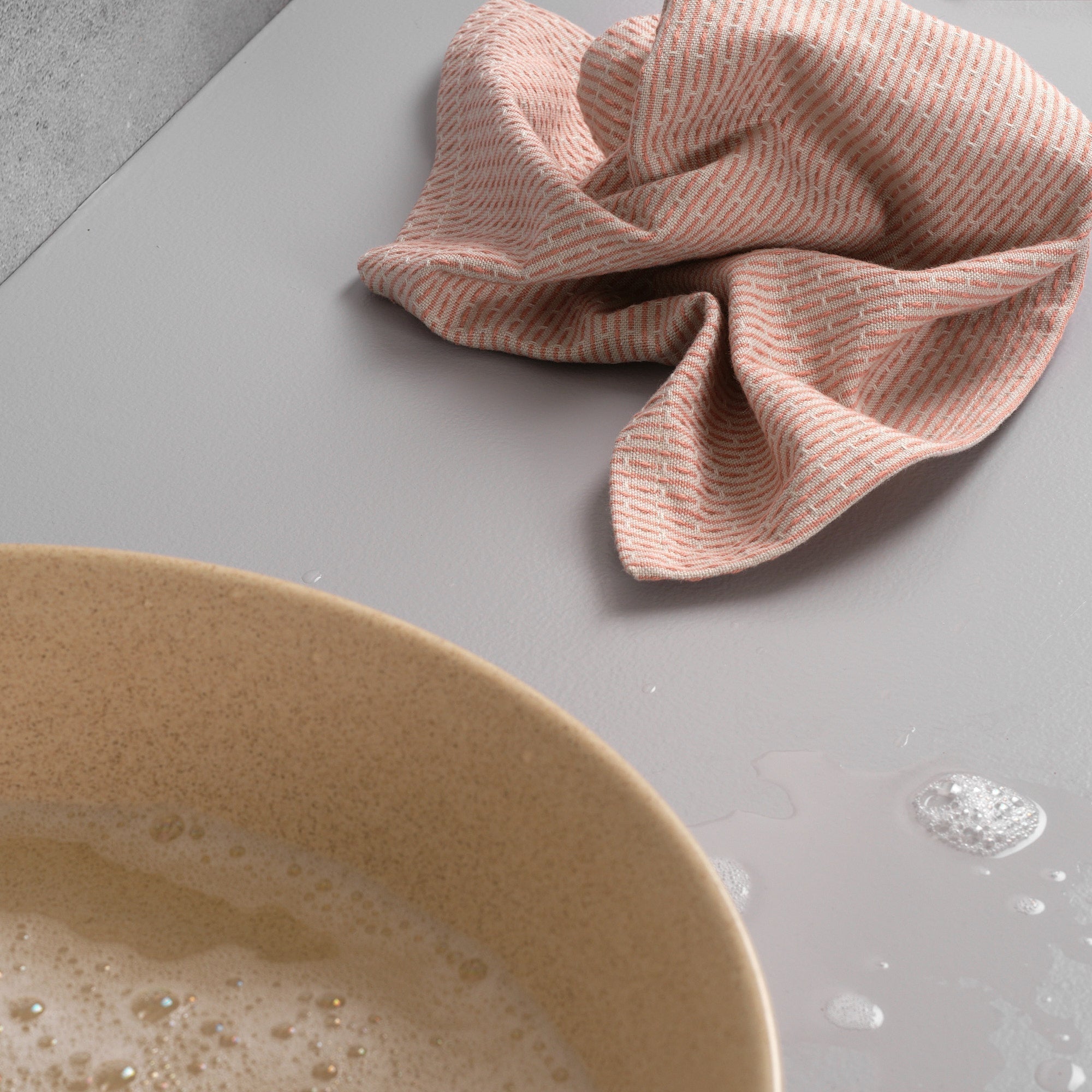 [product_category]-The Organic Company Kitchen Cloth, Stone/Rose-The Organic Company-5711261002430-1048-330-THE-2