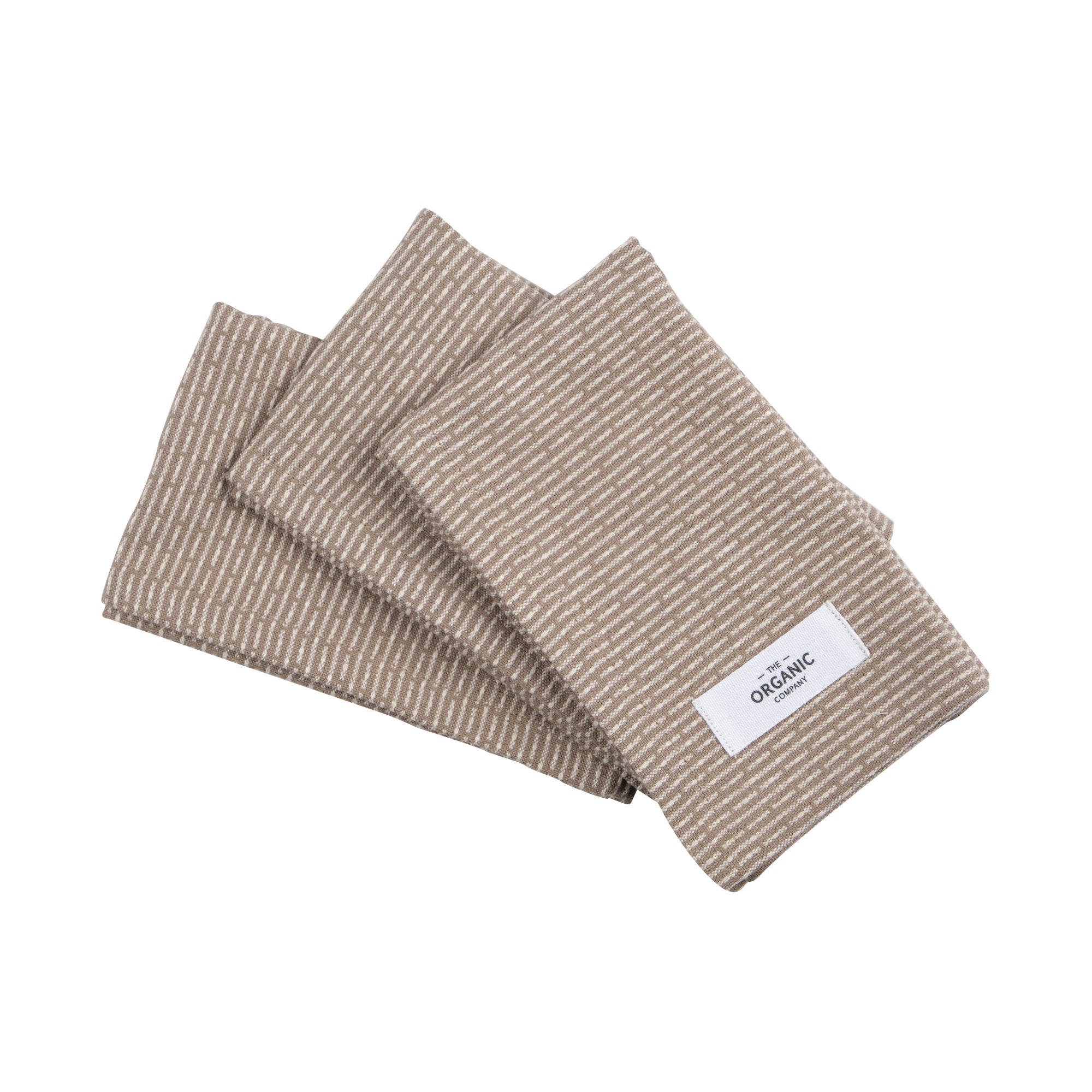 [product_category]-The Organic Company Kitchen Cloths 3 Pcs., Clay/Stone-The Organic Company-5711261019414-1139-226-THE-1
