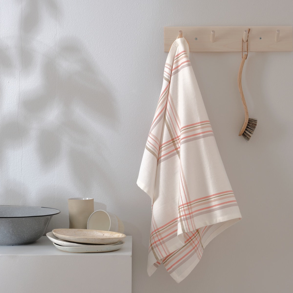 [product_category]-The Organic Company Kitchen Towel, Floral Check-The Organic Company-5711261004069-1041-802-THE-4