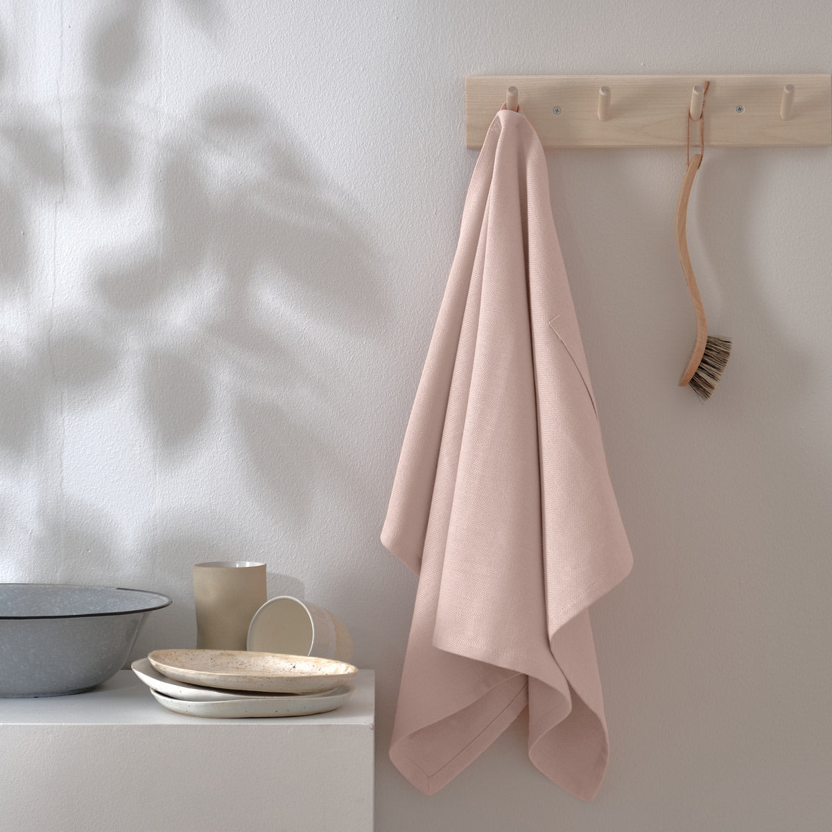 [product_category]-The Organic Company Kitchen Towel, Pale Rose-The Organic Company-5711261001945-1041-331-THE-3