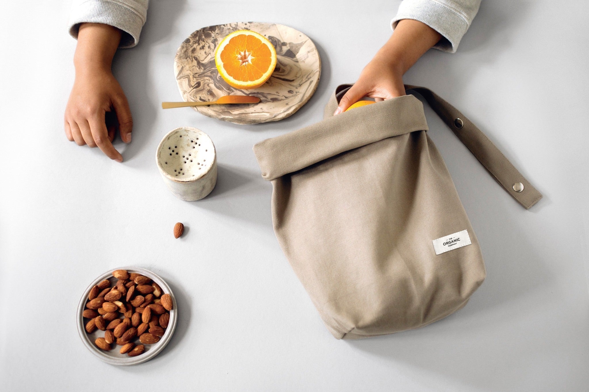 [product_category]-The Organic Company Lunch Bag, Clay-The Organic Company-5711261003154-1052-225-THE-2
