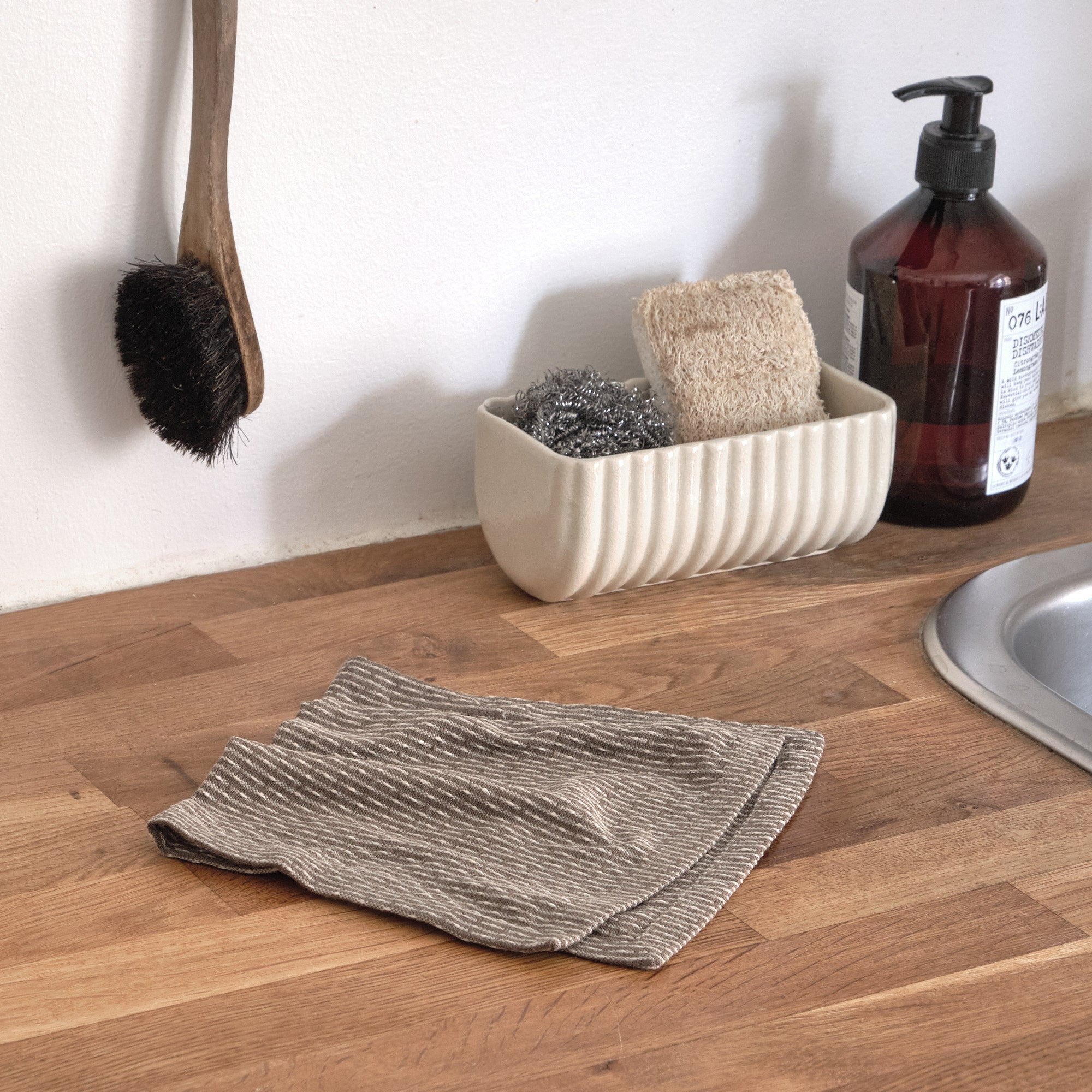 [product_category]-The Organic Company Urban Kitchen Cloth 3 Pcs., Clay/Stone-The Organic Company-5711261022322-1164-226-THE-2