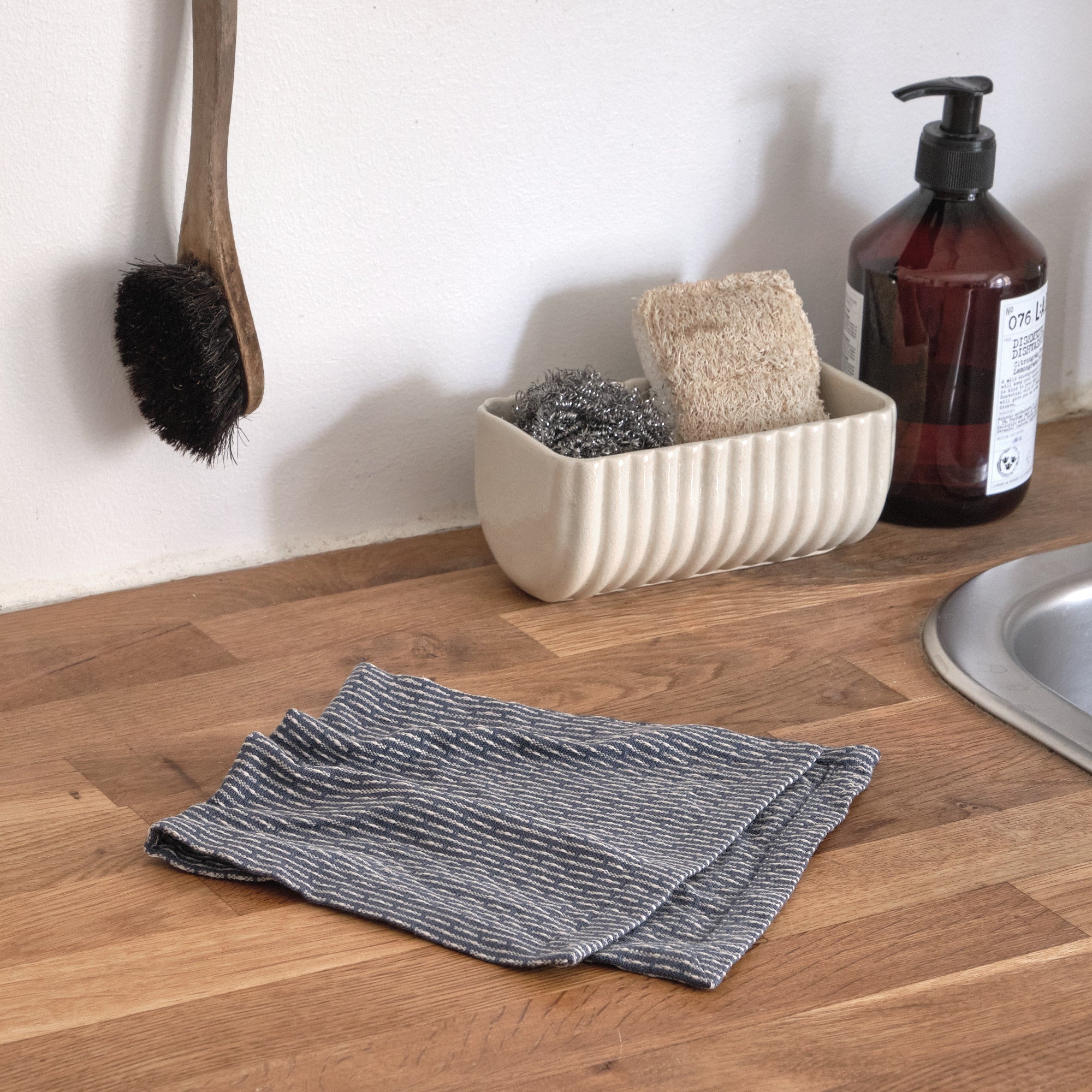 [product_category]-The Organic Company Urban Kitchen Cloth 3 Pcs., Grey Blue Stone-The Organic Company-5711261022469-1164-511-THE-2