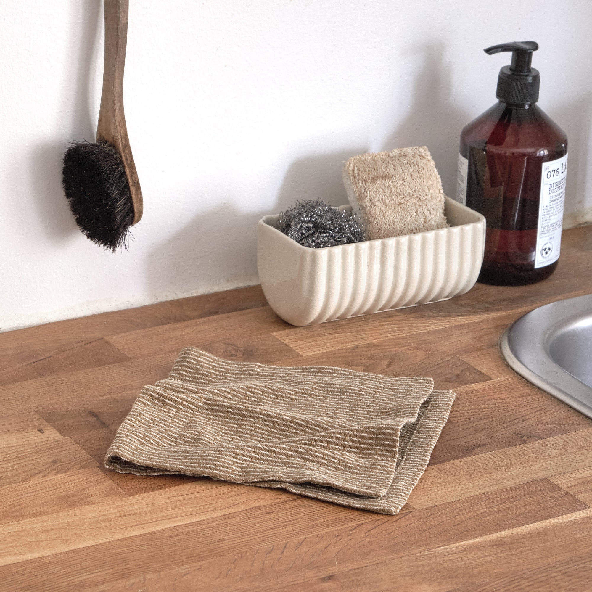 [product_category]-The Organic Company Urban Kitchen Cloth 3 Pcs., Khaki/Stone-The Organic Company-5711261022308-1164-216-THE-2