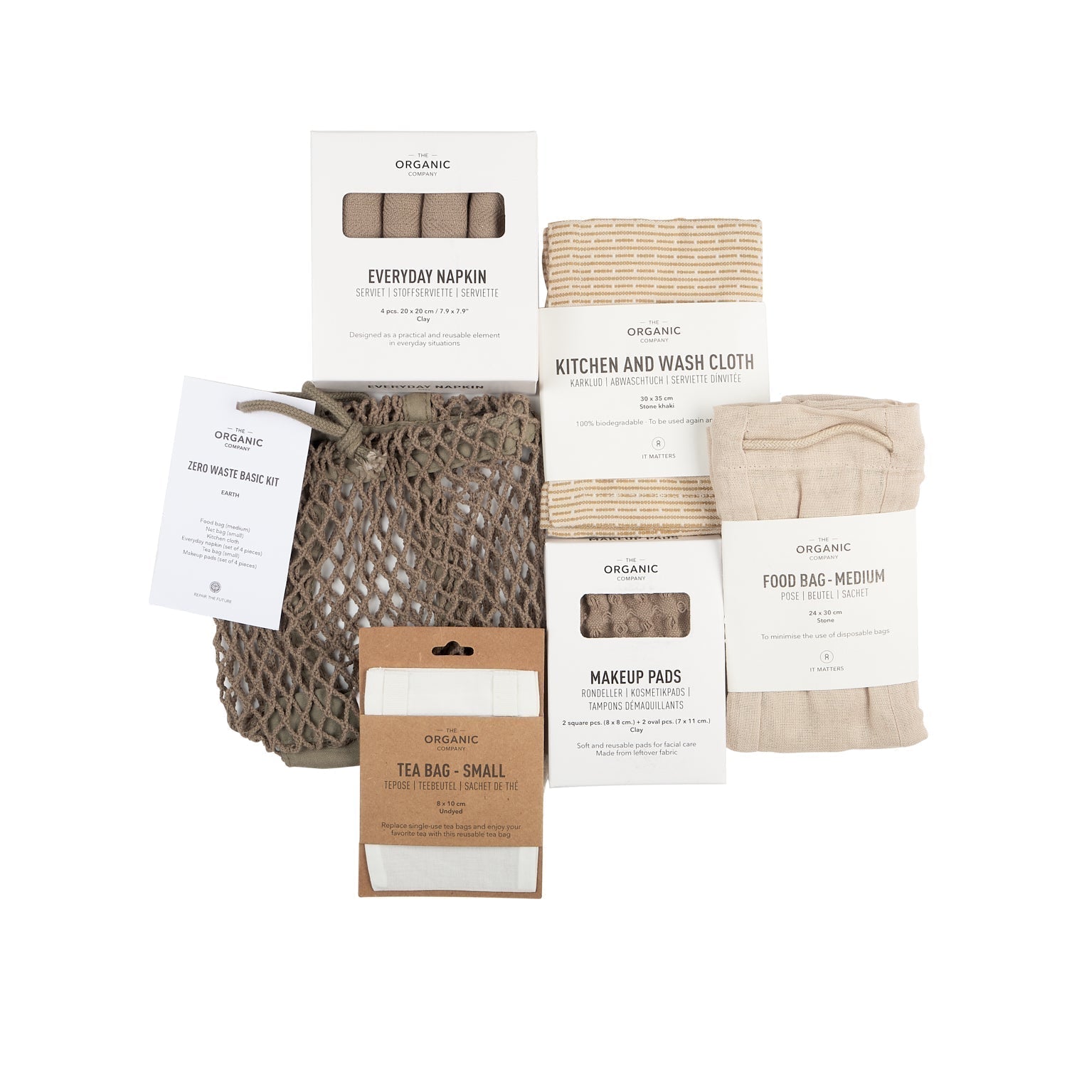 [product_category]-The Organic Company Zero Waste Basic Kit, Earth-The Organic Company-5711261026818-1186-951-THE-2
