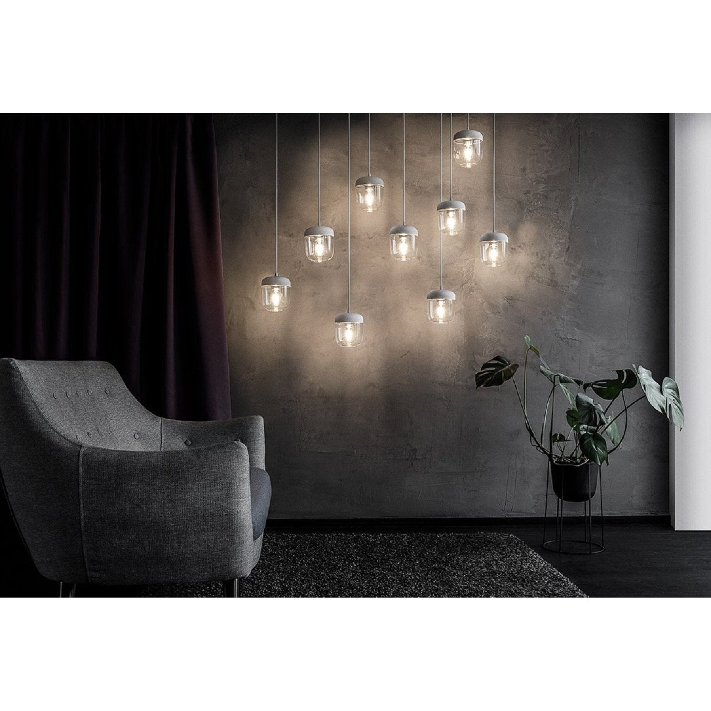 [product_category]-Umage Acorn Lampshade White Polished Steel, ø14-Umage-5710302021041-2104-UMA-5