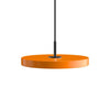  Asteria Mini LED přívěsek černý kov/nuance oranžová