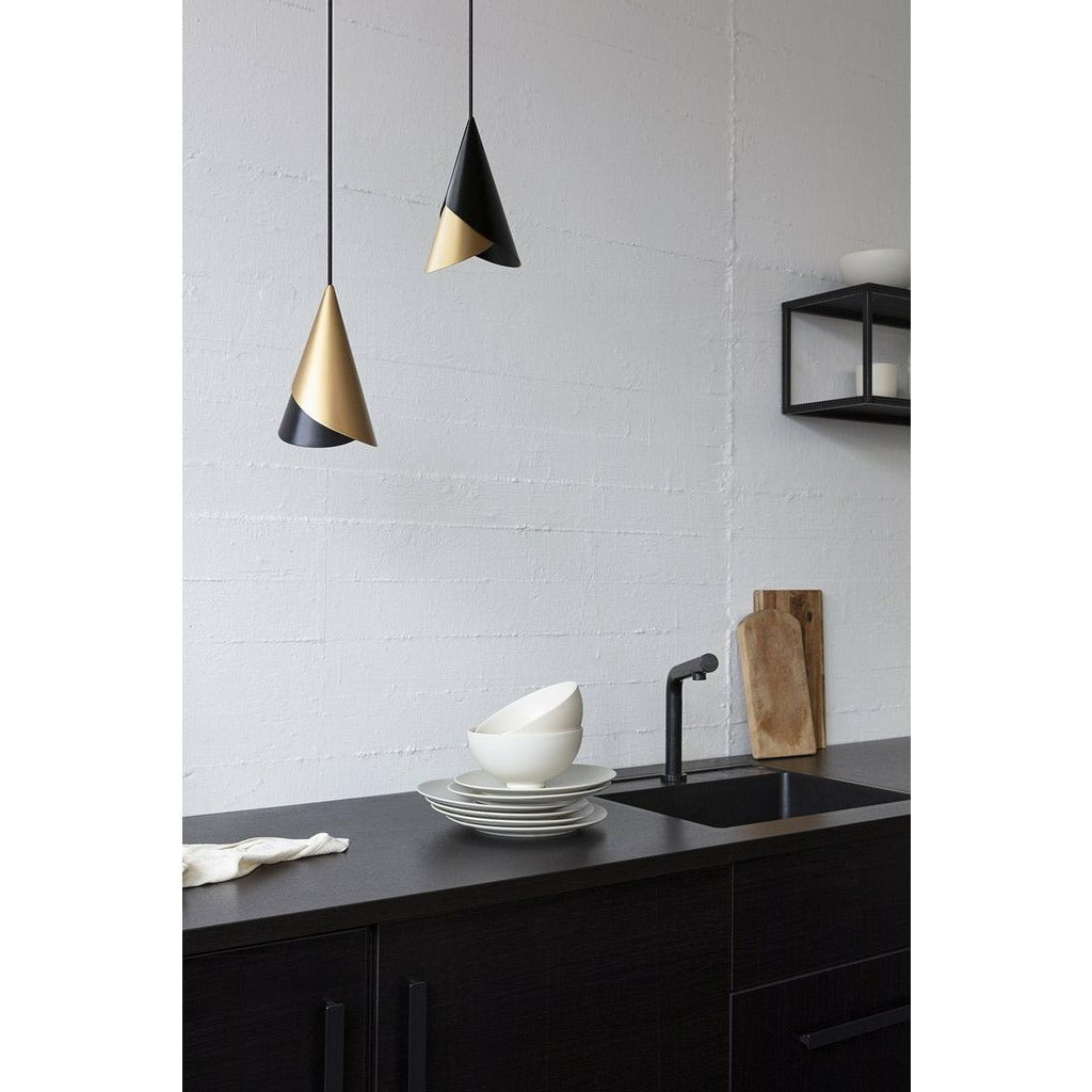 [product_category]-Umage Cornet Lampshade, Black And Brass-Umage-5710302021959-2195-UMA-3