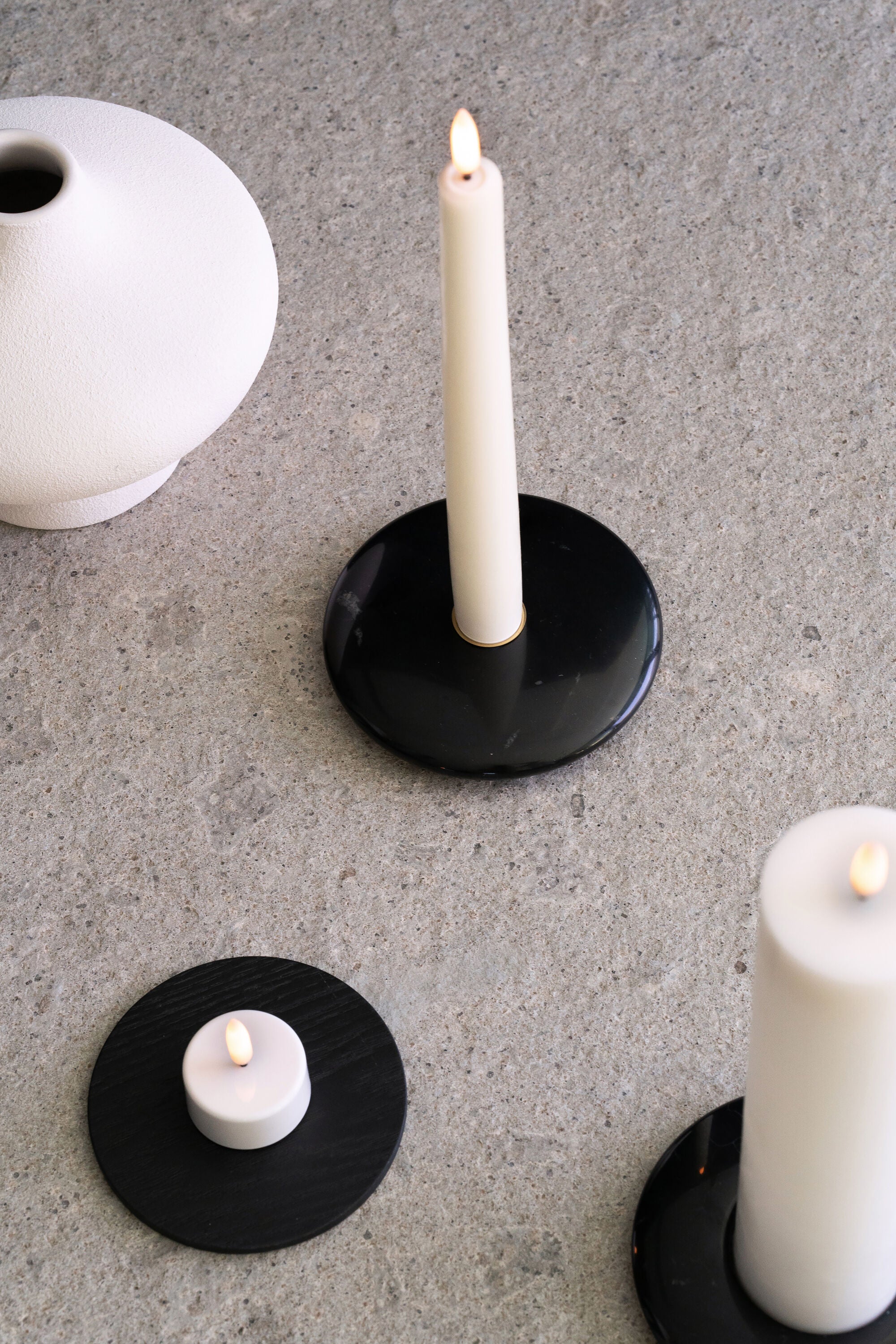 [product_category]-Uyuni Lighting Chamber Candle Holder ø 11,6 Cm, Black/Gold-Uyuni Lighting-5708311303234-UL-30323-UYU-11