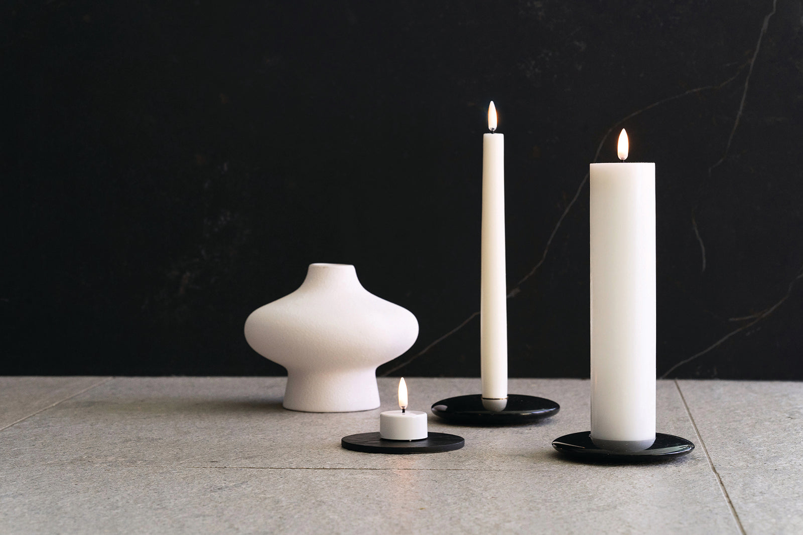 [product_category]-Uyuni Lighting Chamber Candle Holder ø 11,6 Cm, Black/Green-Uyuni Lighting-5708311303227-UL-30322-UYU-12