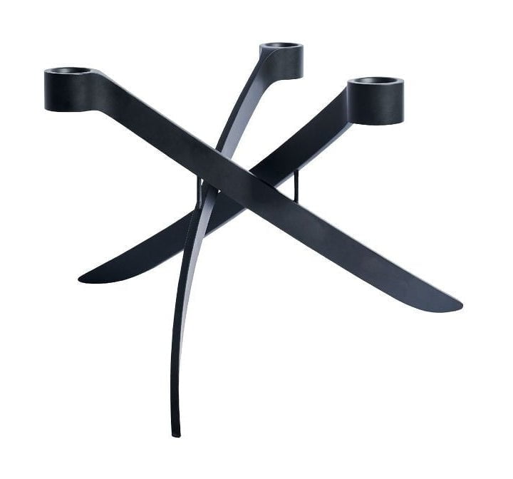 [product_category]-Uyuni Lighting Lightarch Candle Holder 3'arm Mini Taper ø 18 Cm, Matt Black-Uyuni Lighting-5708311302589-UL-30258-UYU-1