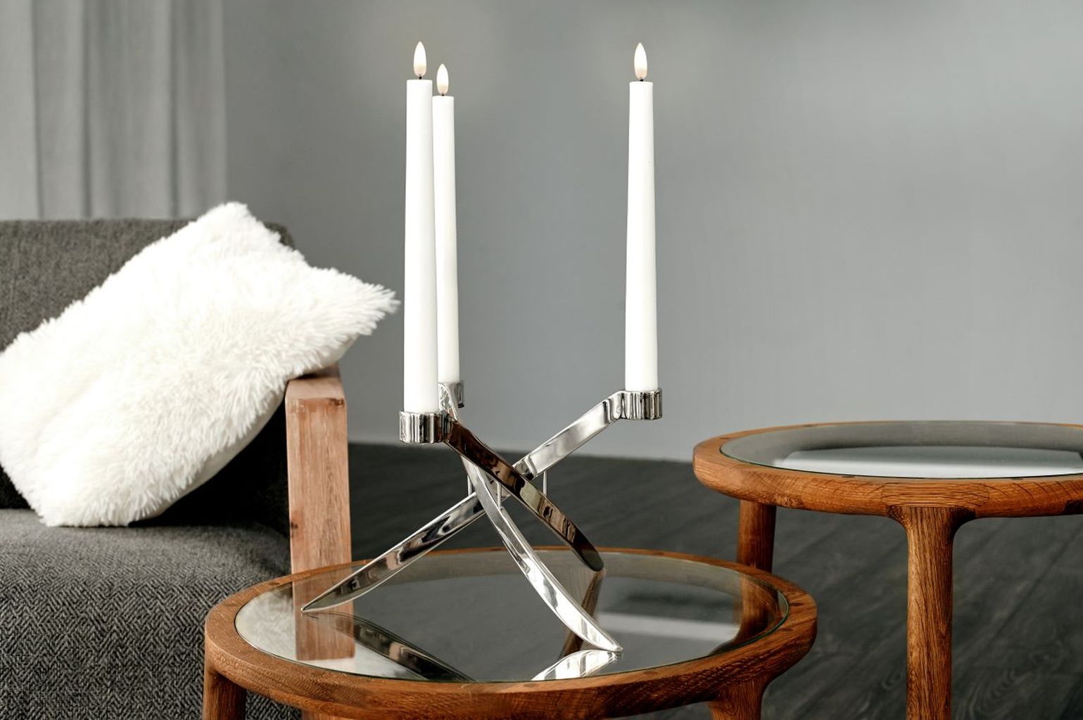 [product_category]-Uyuni Lighting Lightarch Candle Holder 3'arm Mini Taper ø 18 Cm, Matt Black-Uyuni Lighting-5708311302589-UL-30258-UYU-5
