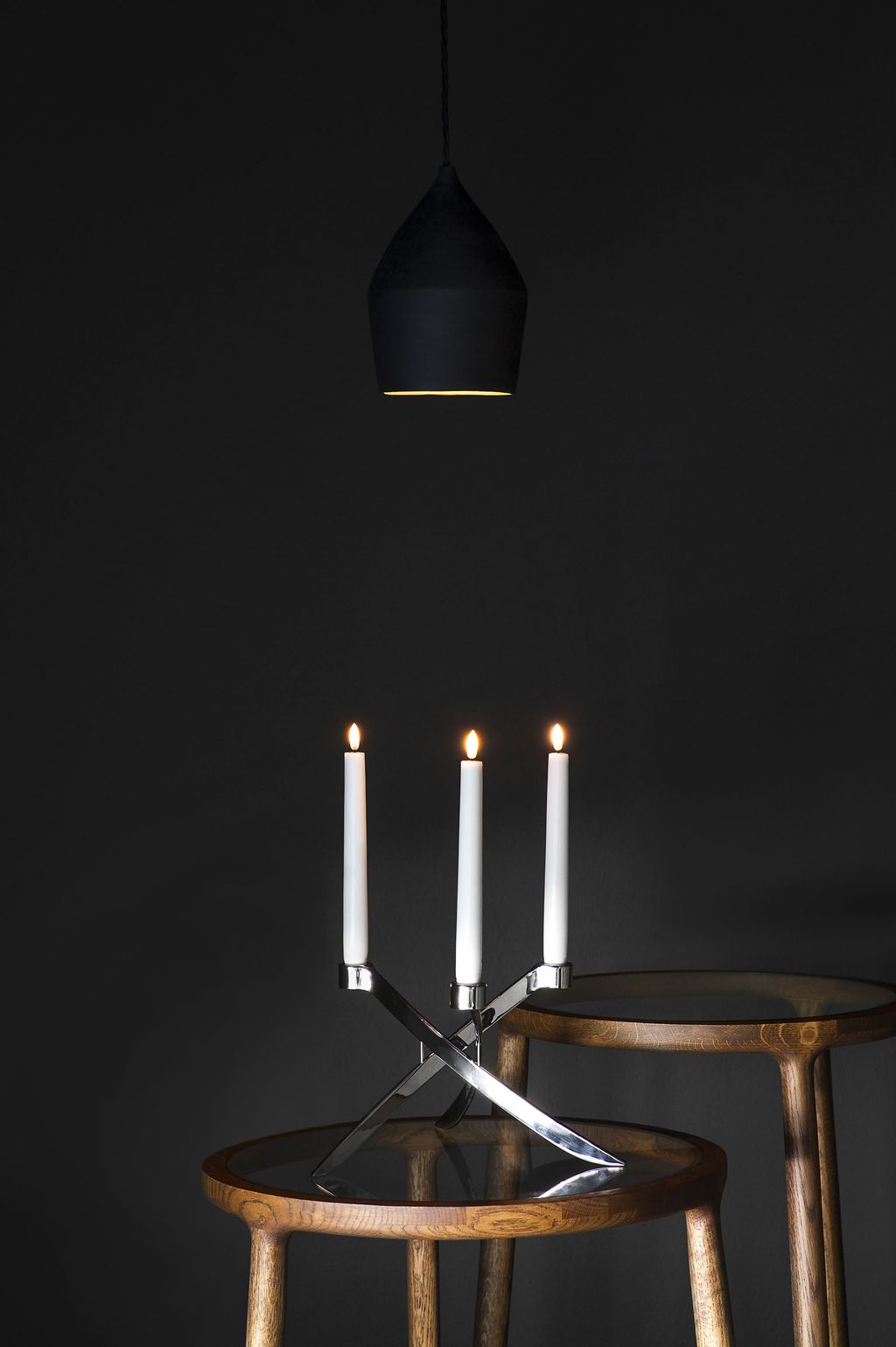 [product_category]-Uyuni Lighting Lightarch Candle Holder 3'arm Mini Taper ø 18 Cm, Matt Black-Uyuni Lighting-5708311302589-UL-30258-UYU-8