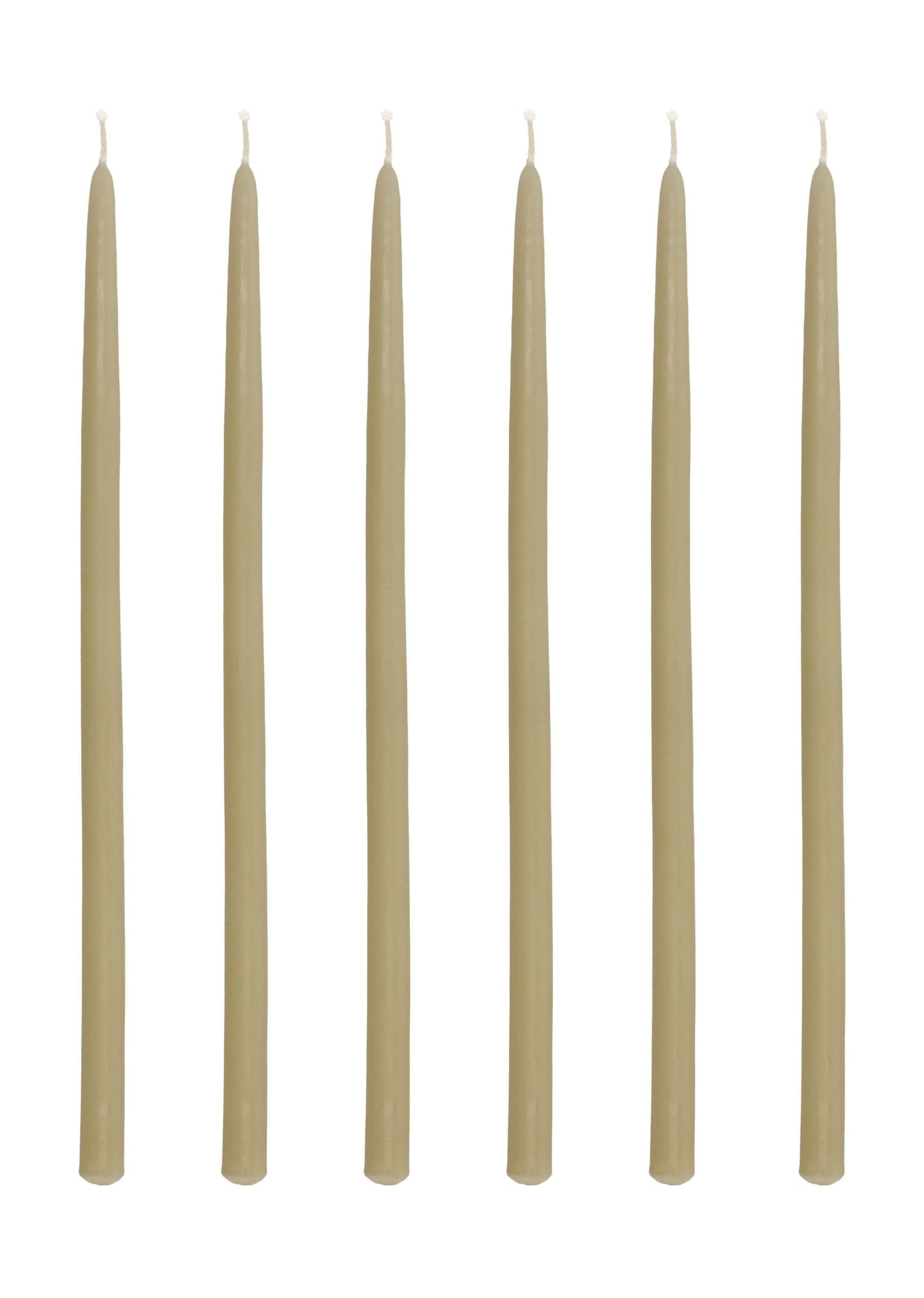 [product_category]-Villa Collection Altri Tapered Candle Set Of 6 øx H 1,2x30, Sand-Villa Collection-5722000294184-29418-VIL-1