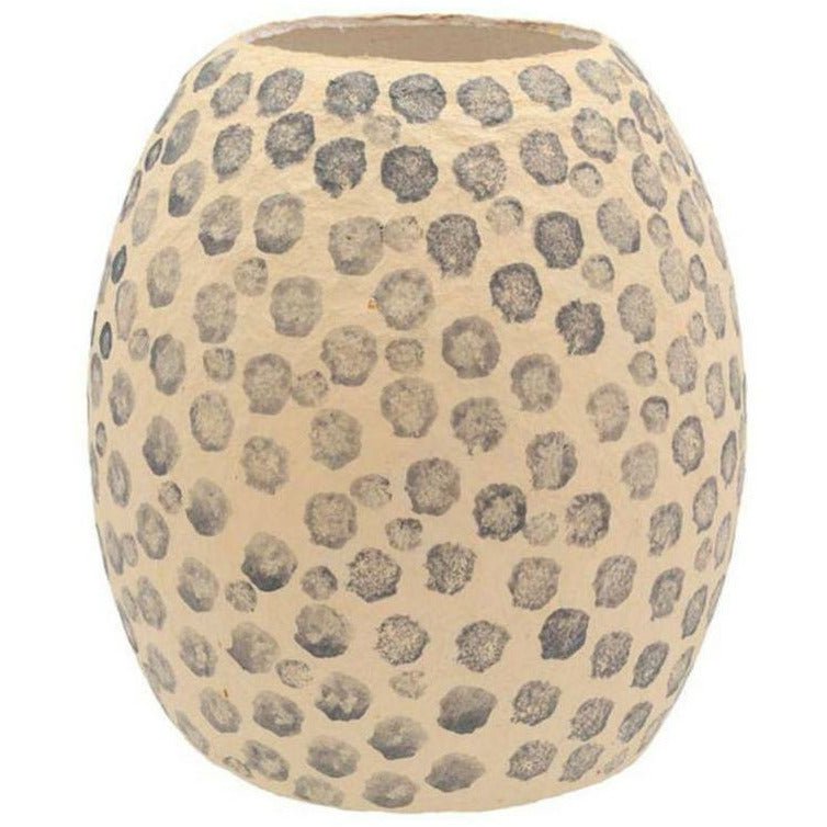 [product_category]-Villa Collection Decorative Vase øx H 23.5x28.5 Cm, Cream/Grey-Villa Collection-5722000240822-24082-VIL-1