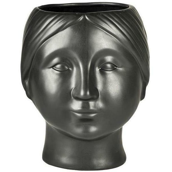 [product_category]-Villa Collection Flowerpot Black, 19.5x17.8 Cm-Villa Collection-5722000143024-14302-VIL-1