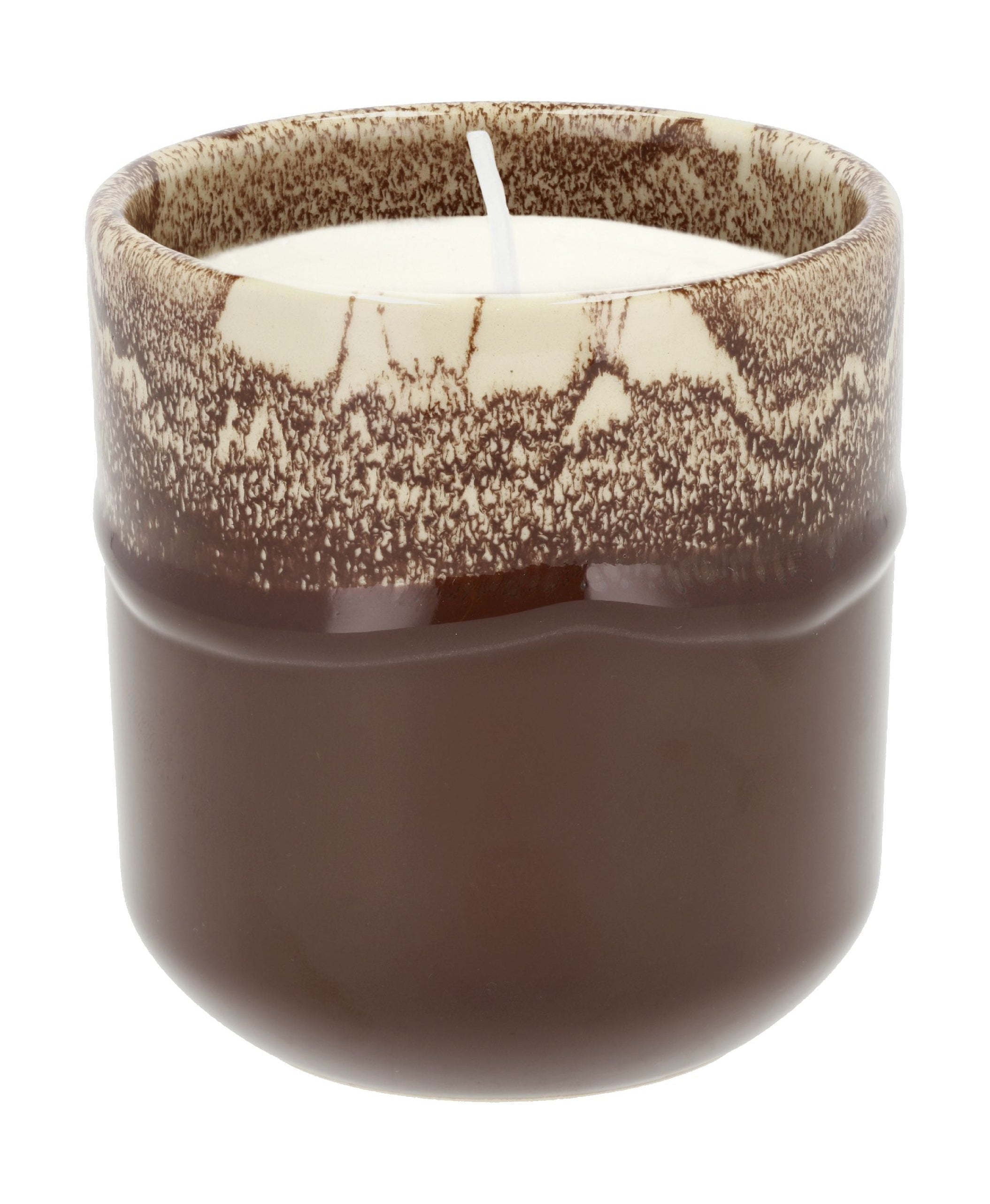 [product_category]-Villa Collection Iris Fragrance Candle ø 8 X 9.5 Cm, Brown/Cream-Villa Collection-5722000313663-31366-VIL-1