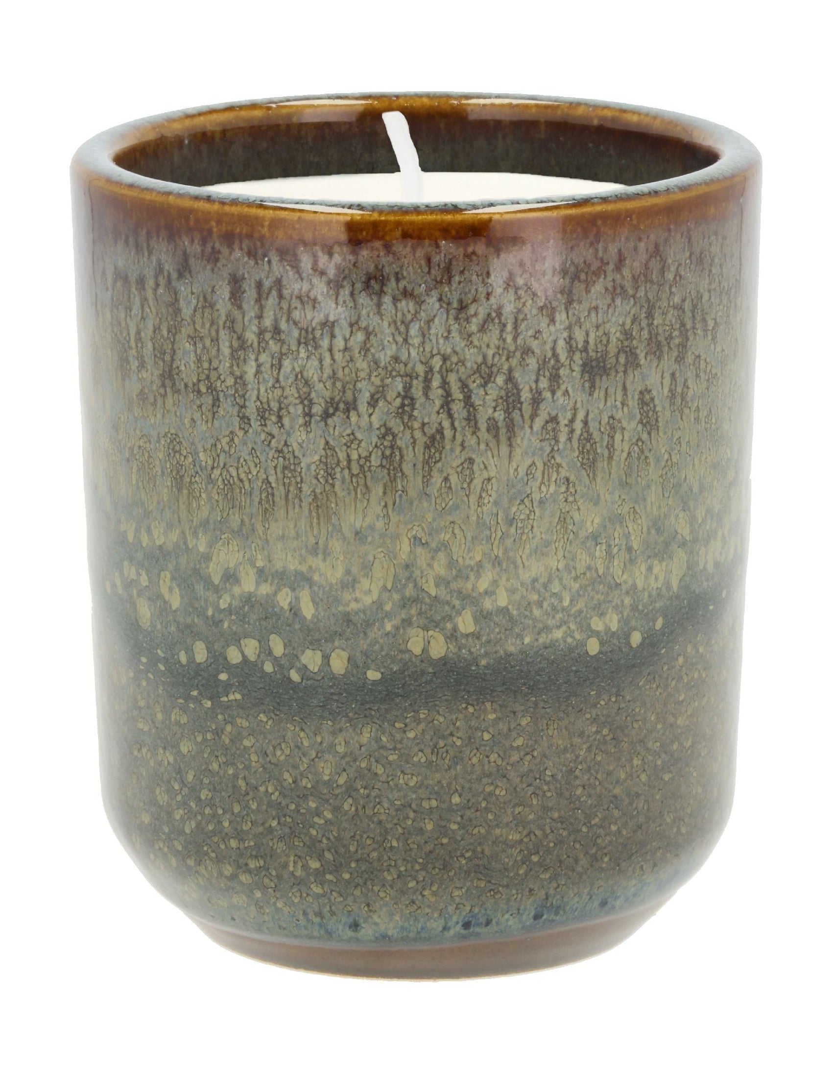 [product_category]-Villa Collection Iris Fragrance Candle ø 8 X 9.5 Cm, Brown/Green-Villa Collection-5722000313670-31367-VIL-1