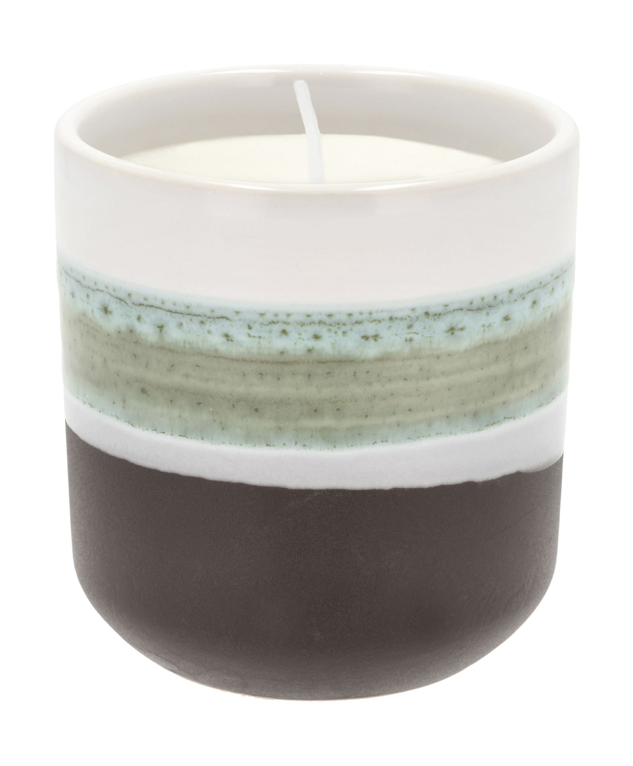 [product_category]-Villa Collection Iris Fragrance Candle ø 8 X 9.5 Cm, White/Green-Villa Collection-5722000313694-31369-VIL-1