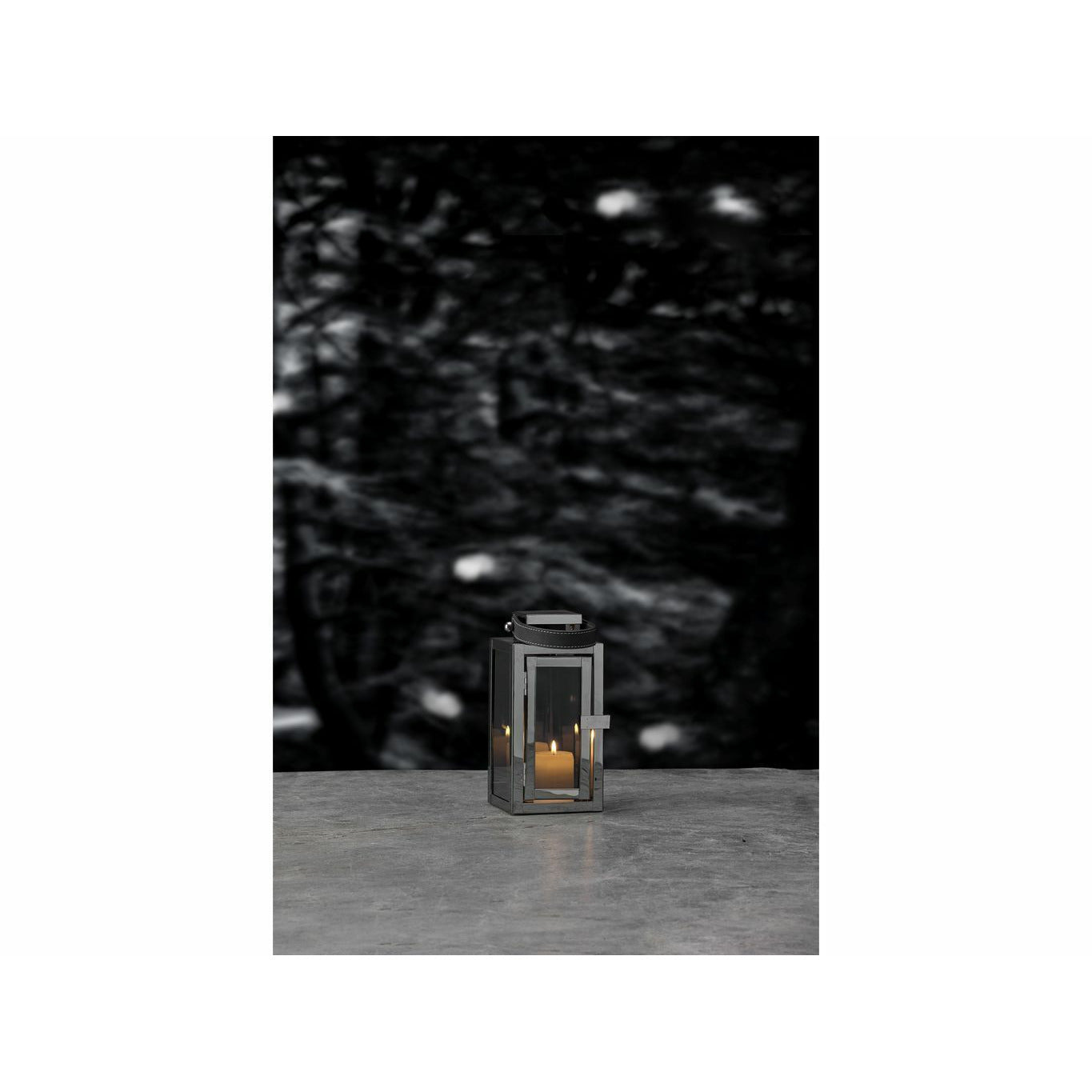 Villa Collection Lantern s popruhem 21 cm, titan