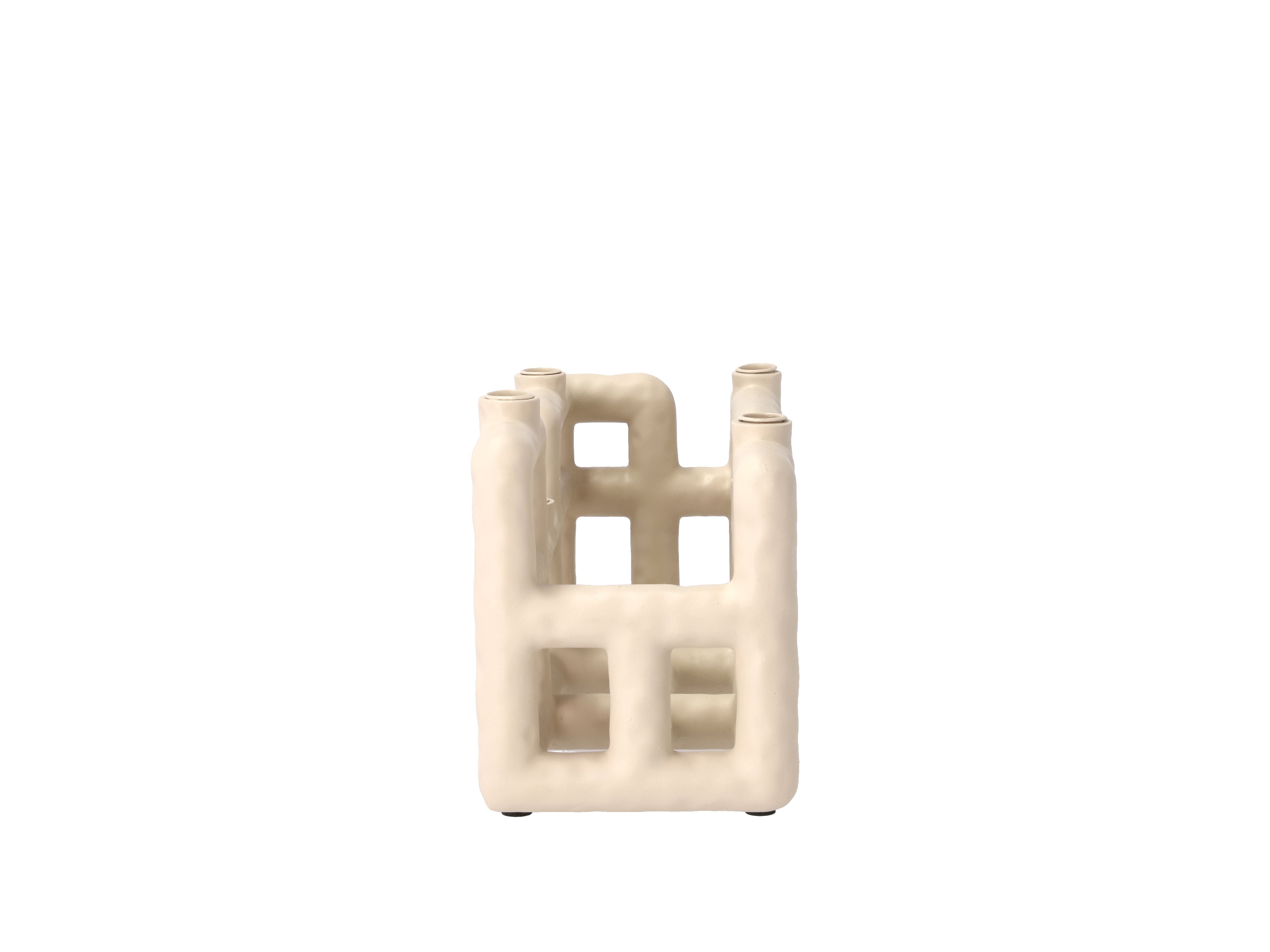 [product_category]-Villa Collection Lyng Candle Holder Large, Sand-Villa Collection-5722000282174-28217-VIL-11