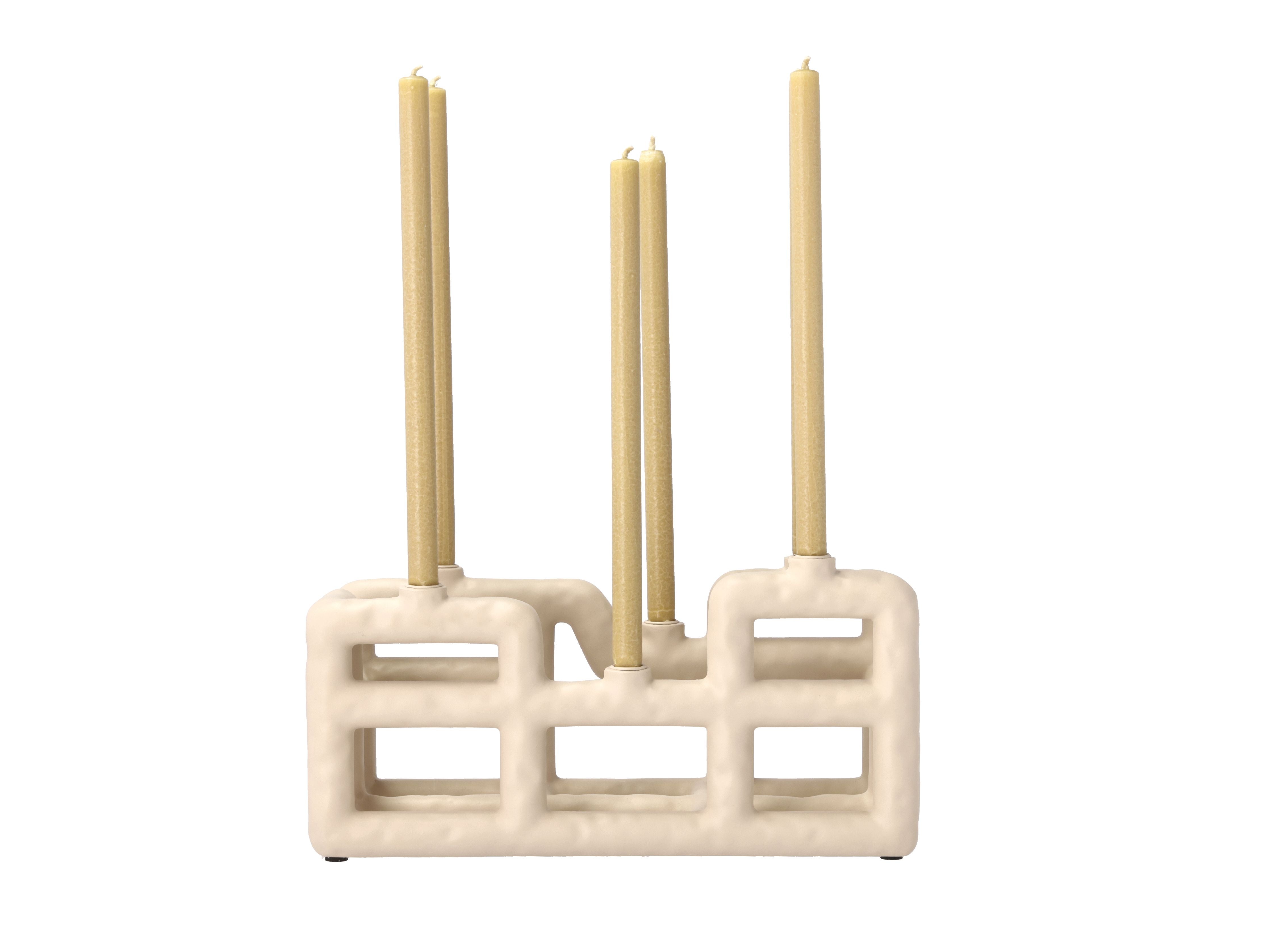 [product_category]-Villa Collection Lyng Candle Holder Large, Sand-Villa Collection-5722000282174-28217-VIL-16