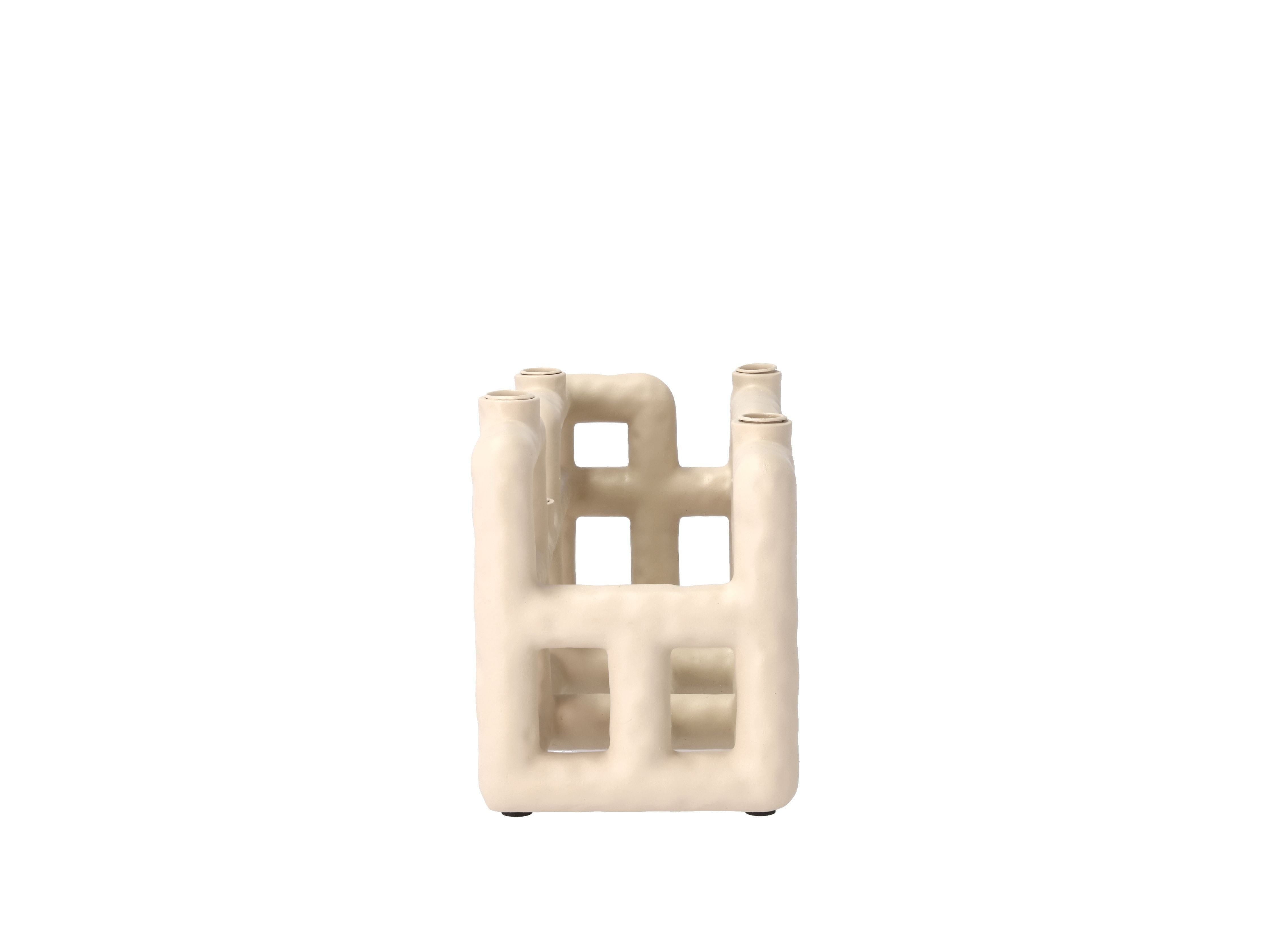 [product_category]-Villa Collection Lyng Candle Holder Large, Sand-Villa Collection-5722000282174-28217-VIL-2