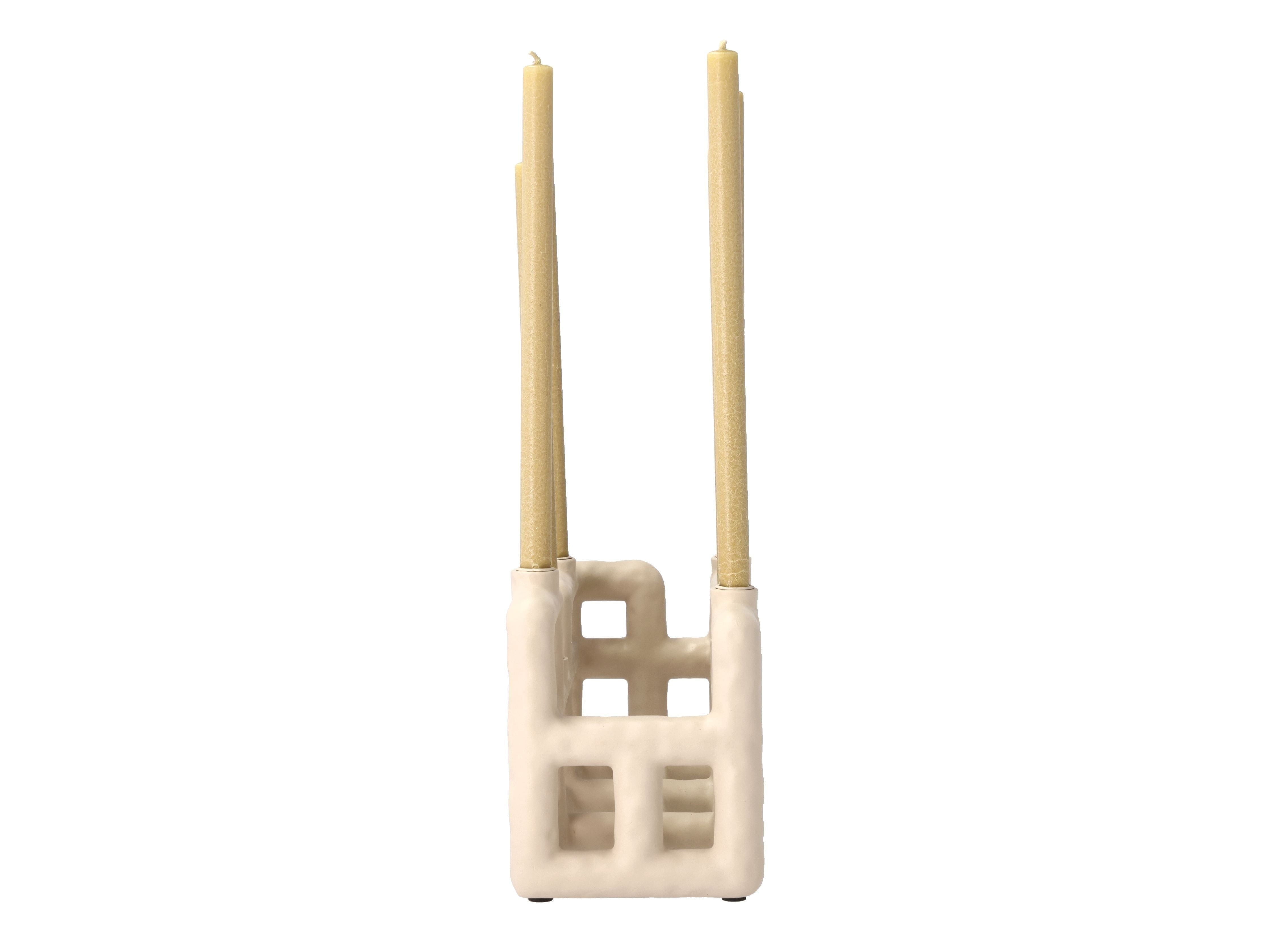 [product_category]-Villa Collection Lyng Candle Holder Large, Sand-Villa Collection-5722000282174-28217-VIL-3